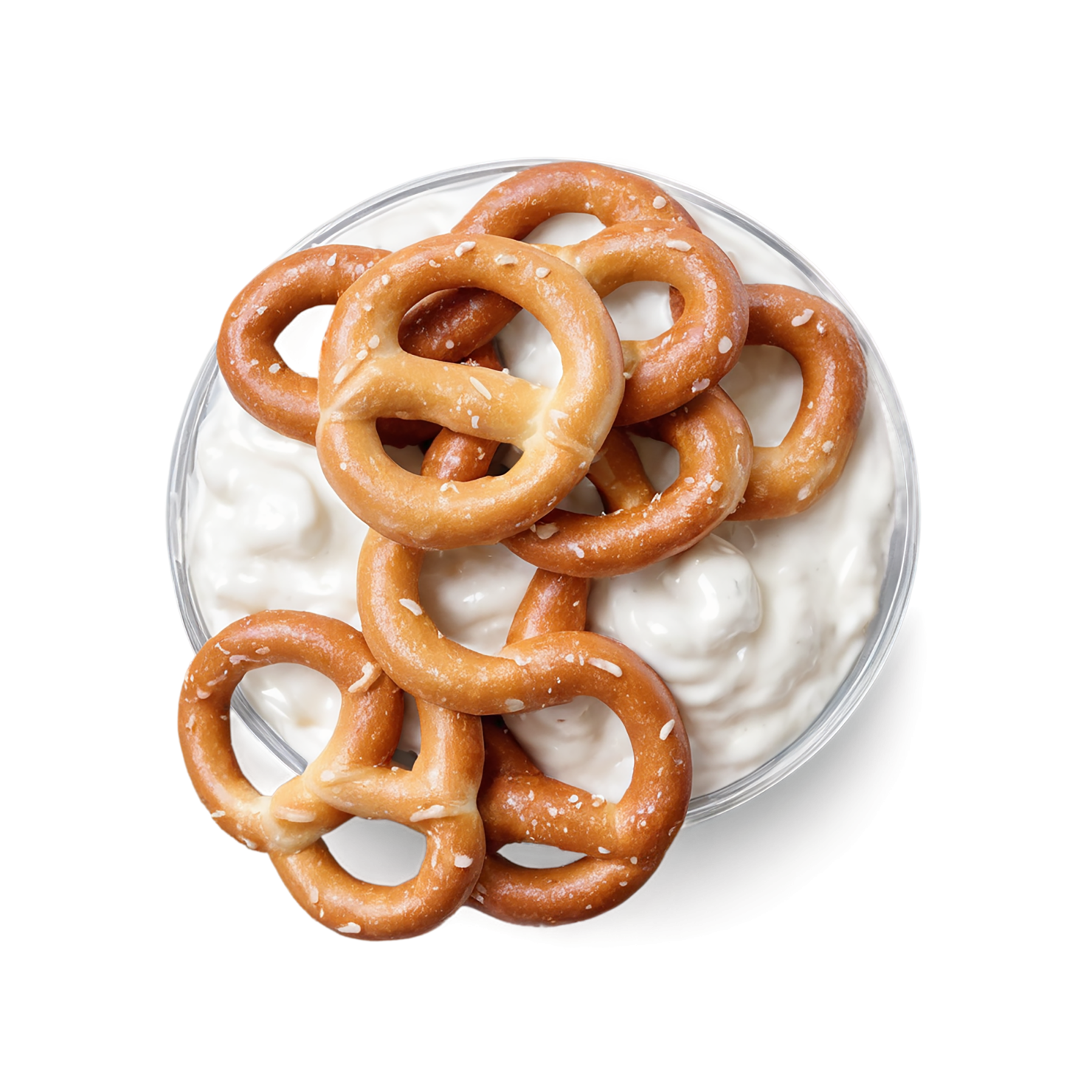 Yogurt-covered pretzels snacks isolated on transparent background #9460