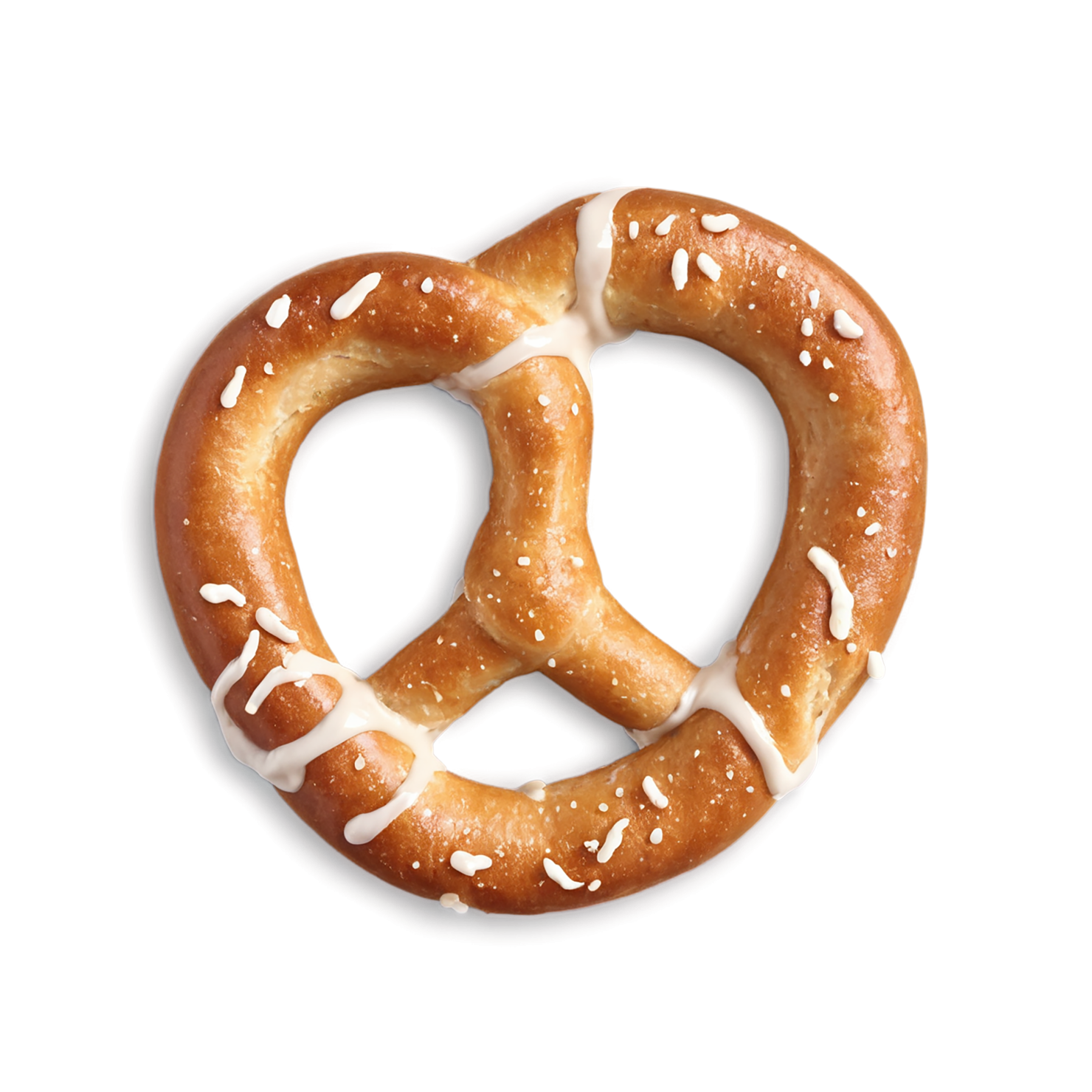 Yogurt-covered pretzels snacks isolated on transparent background #9463