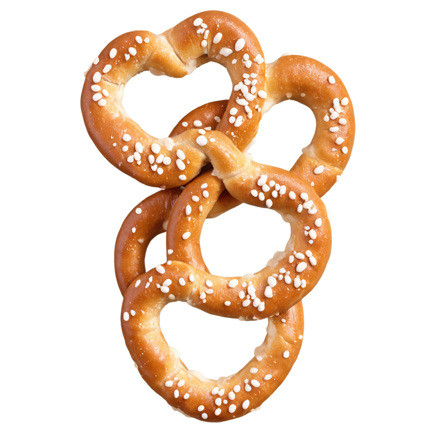 Yogurt-covered pretzels snacks isolated on transparent background #9464