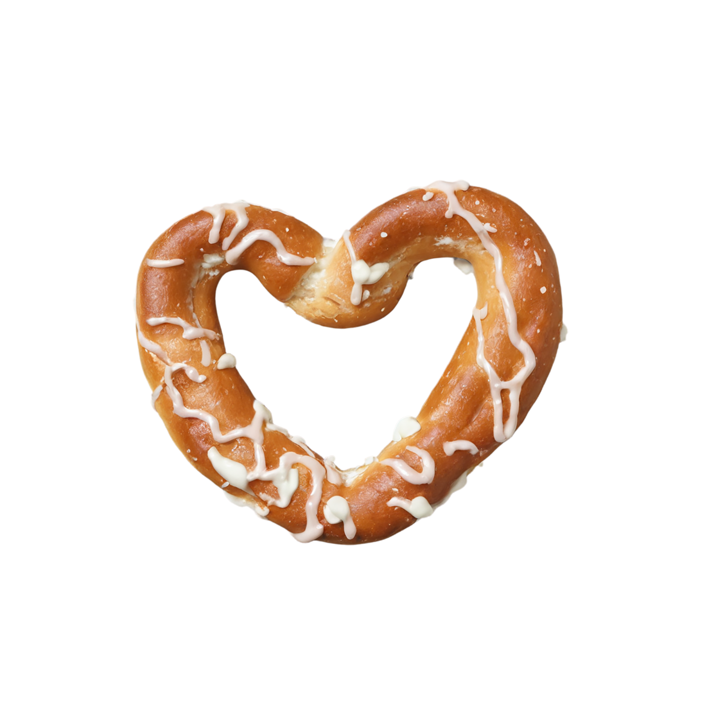 Yogurt-covered pretzels snacks isolated on transparent background #9465