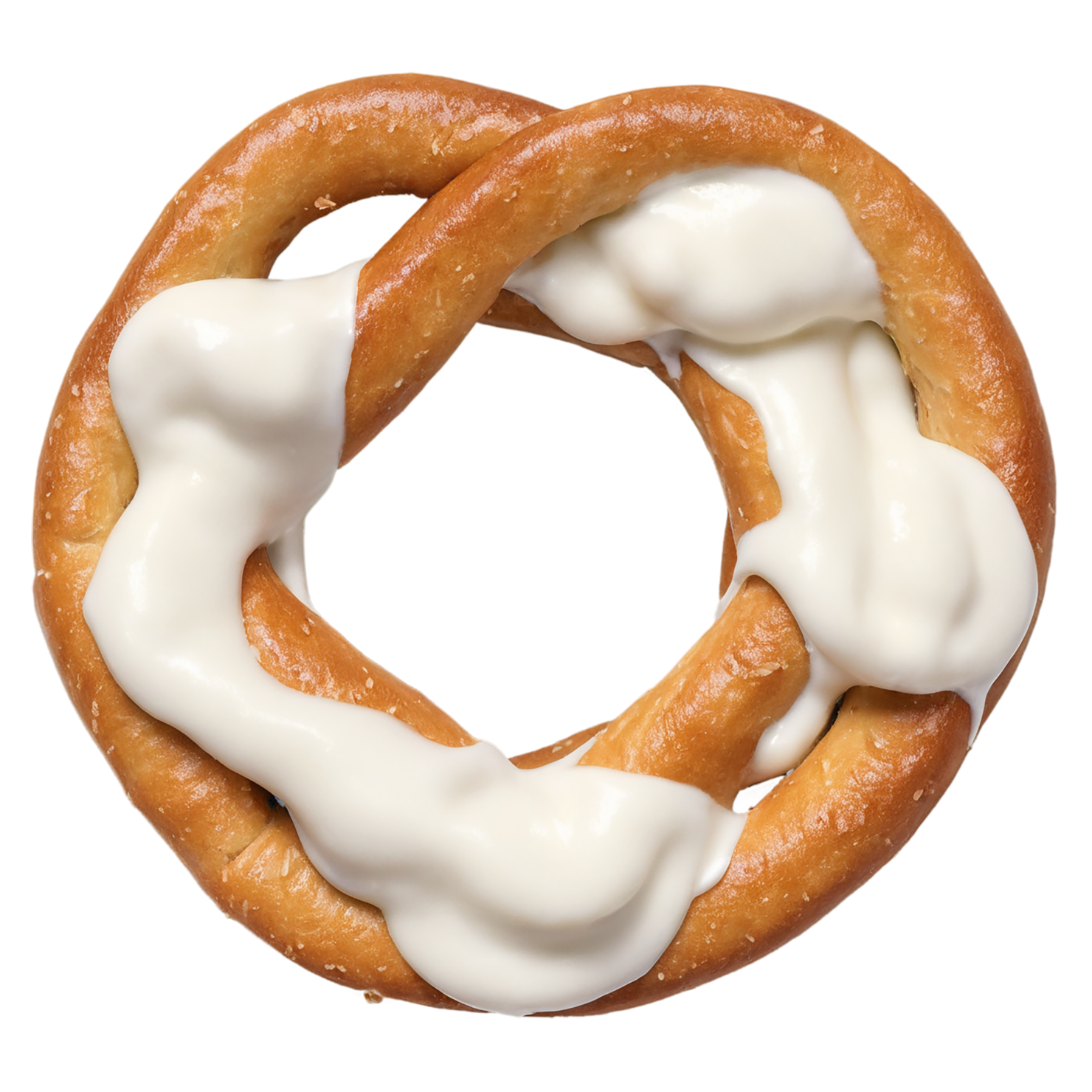 Yogurt-covered pretzels snacks isolated on transparent background #9469