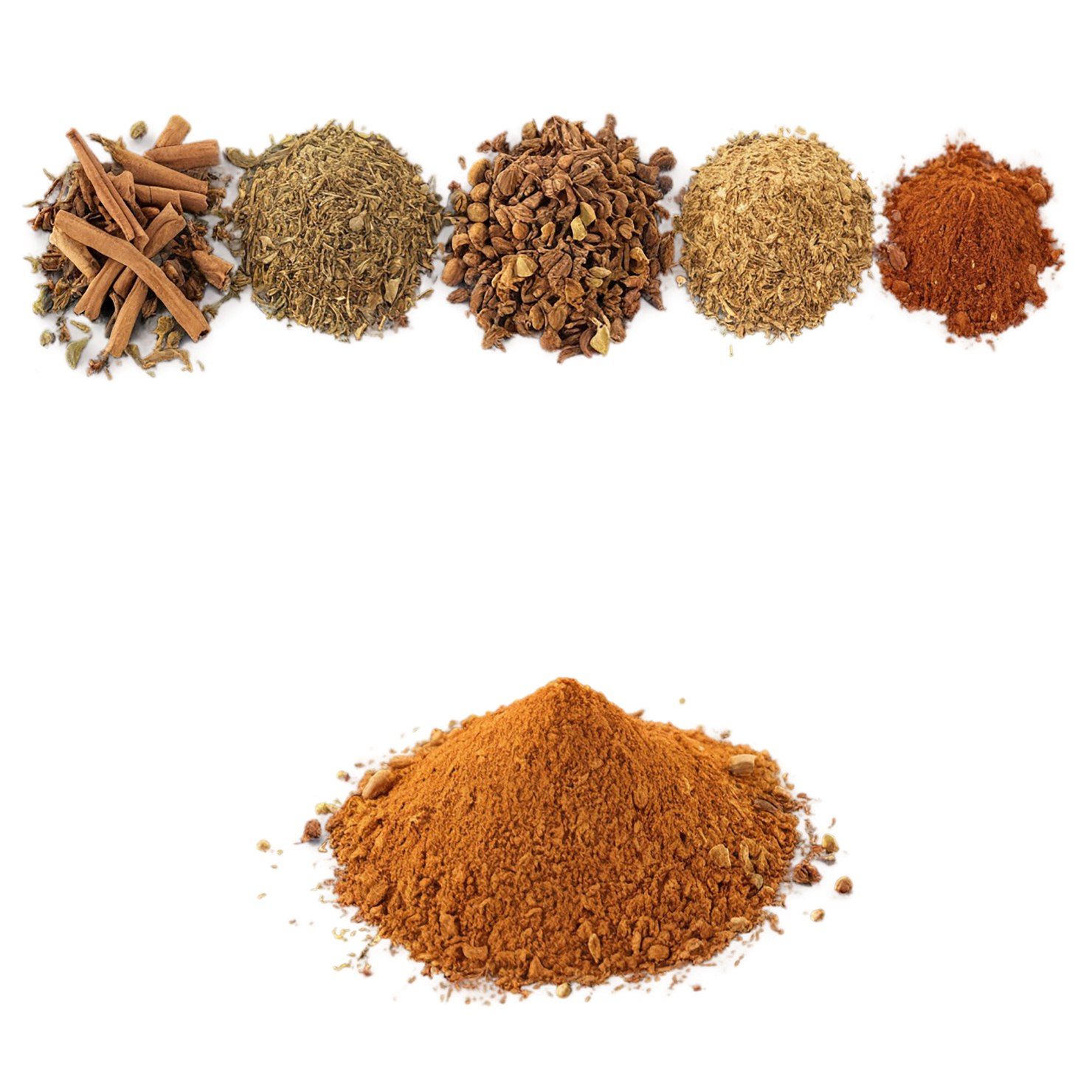 Garam masala spices isolated on transparent background #9815