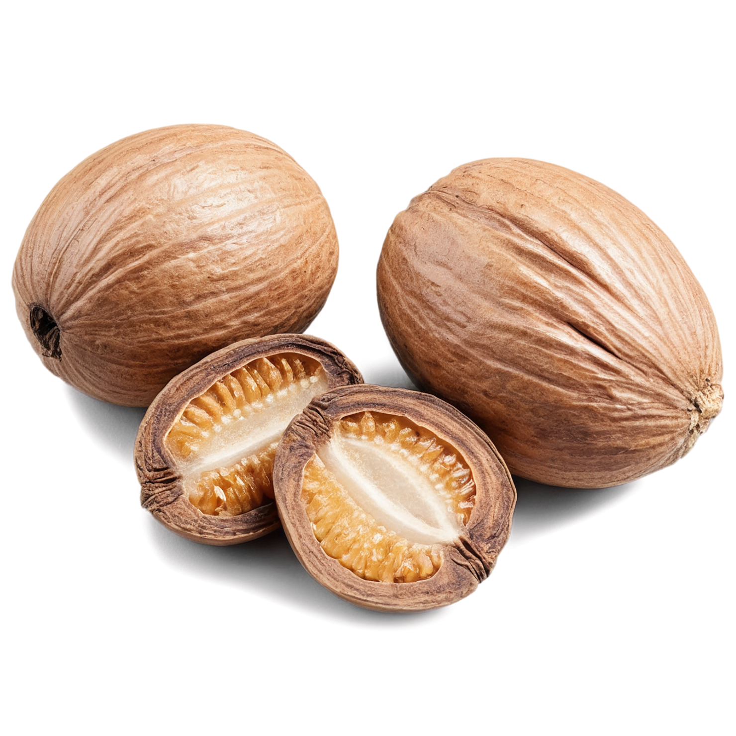 Nutmeg spices isolated on transparent background #9860