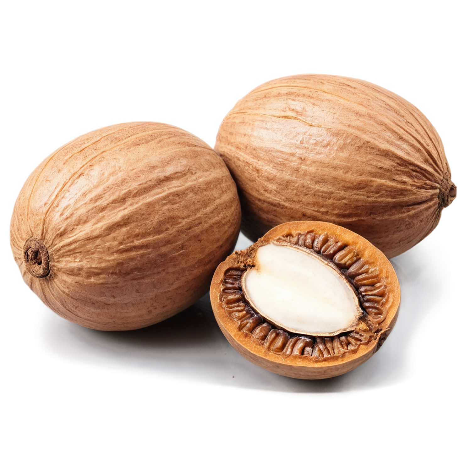 Nutmeg spices isolated on transparent background #9864