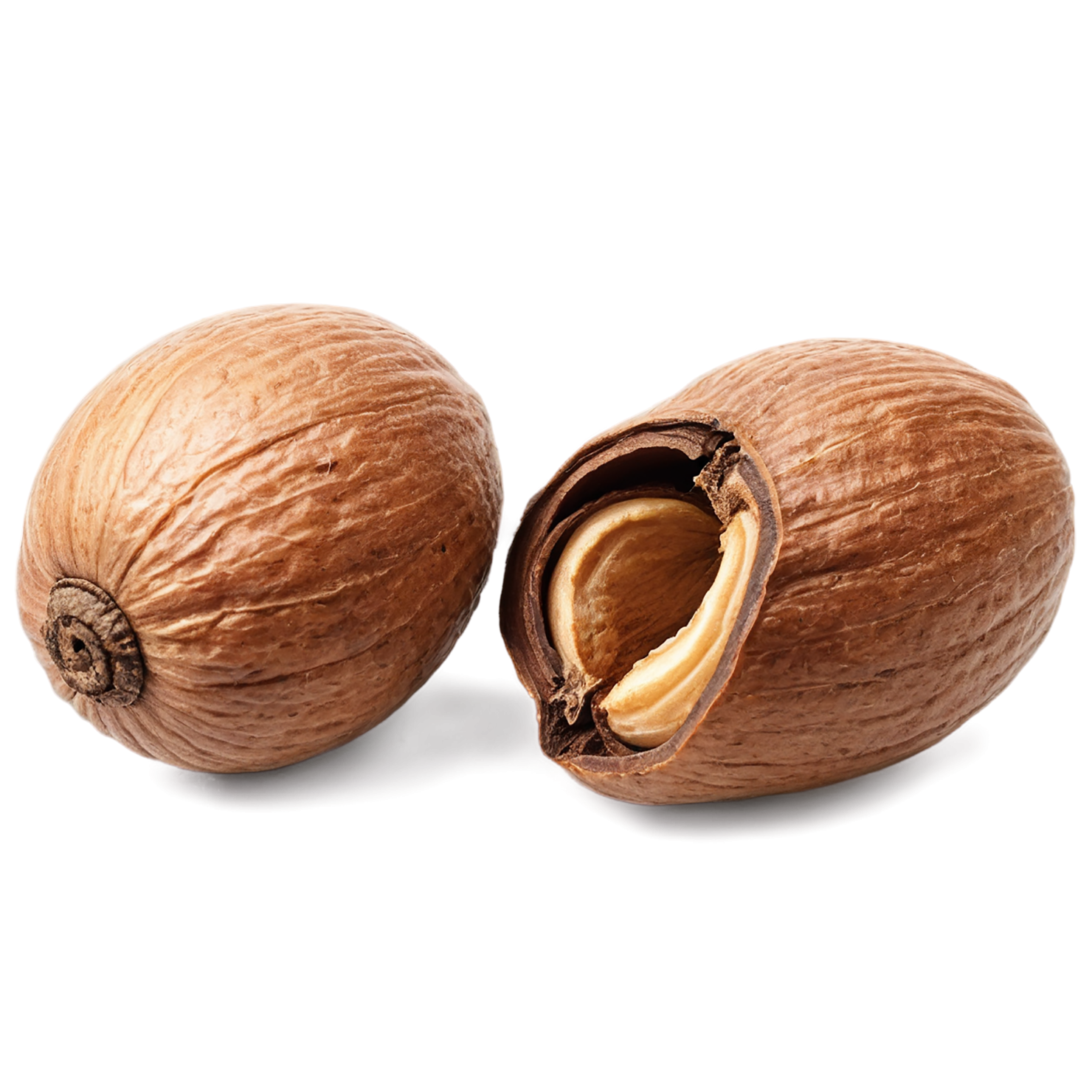 Nutmeg spices isolated on transparent background #9865