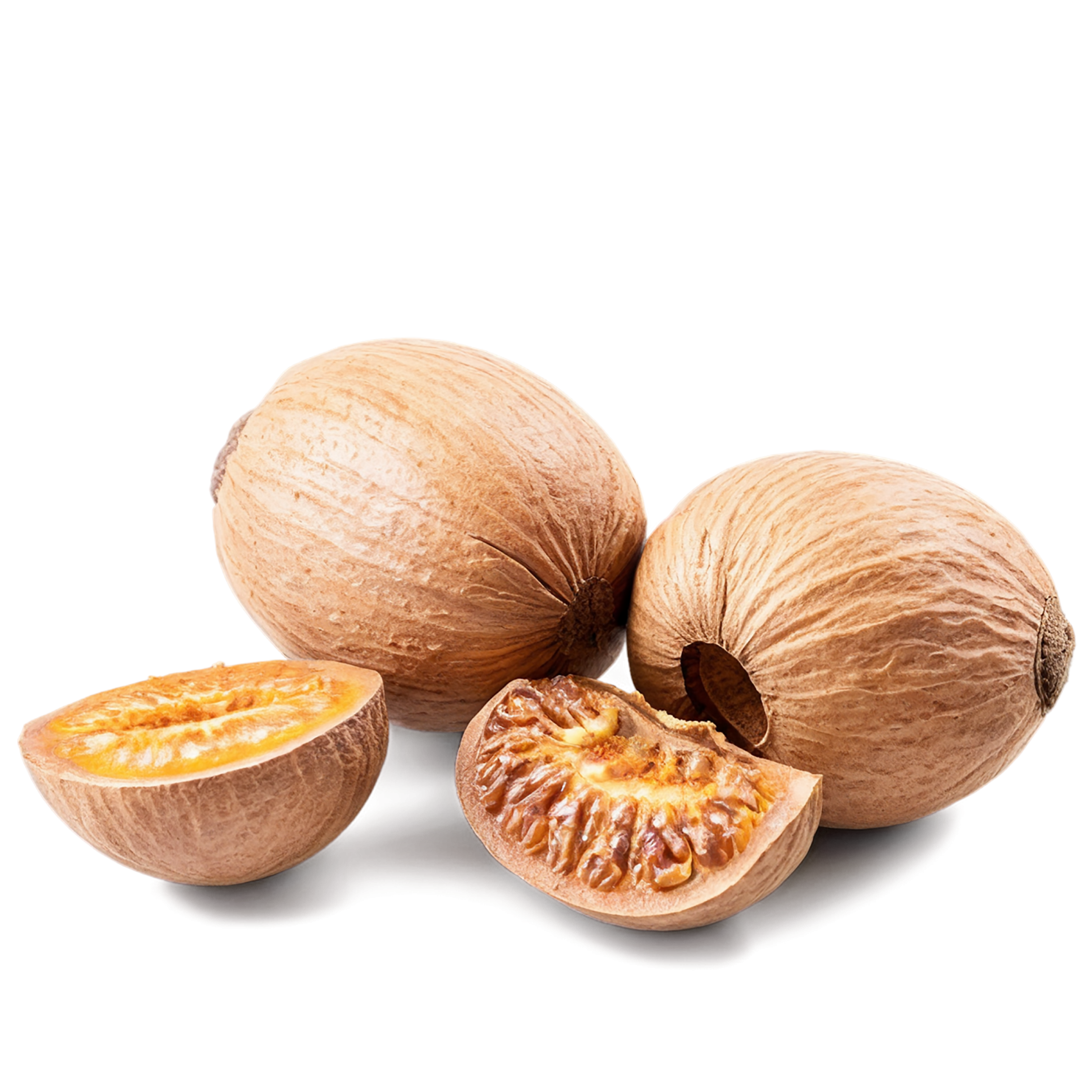 Nutmeg spices isolated on transparent background #9870