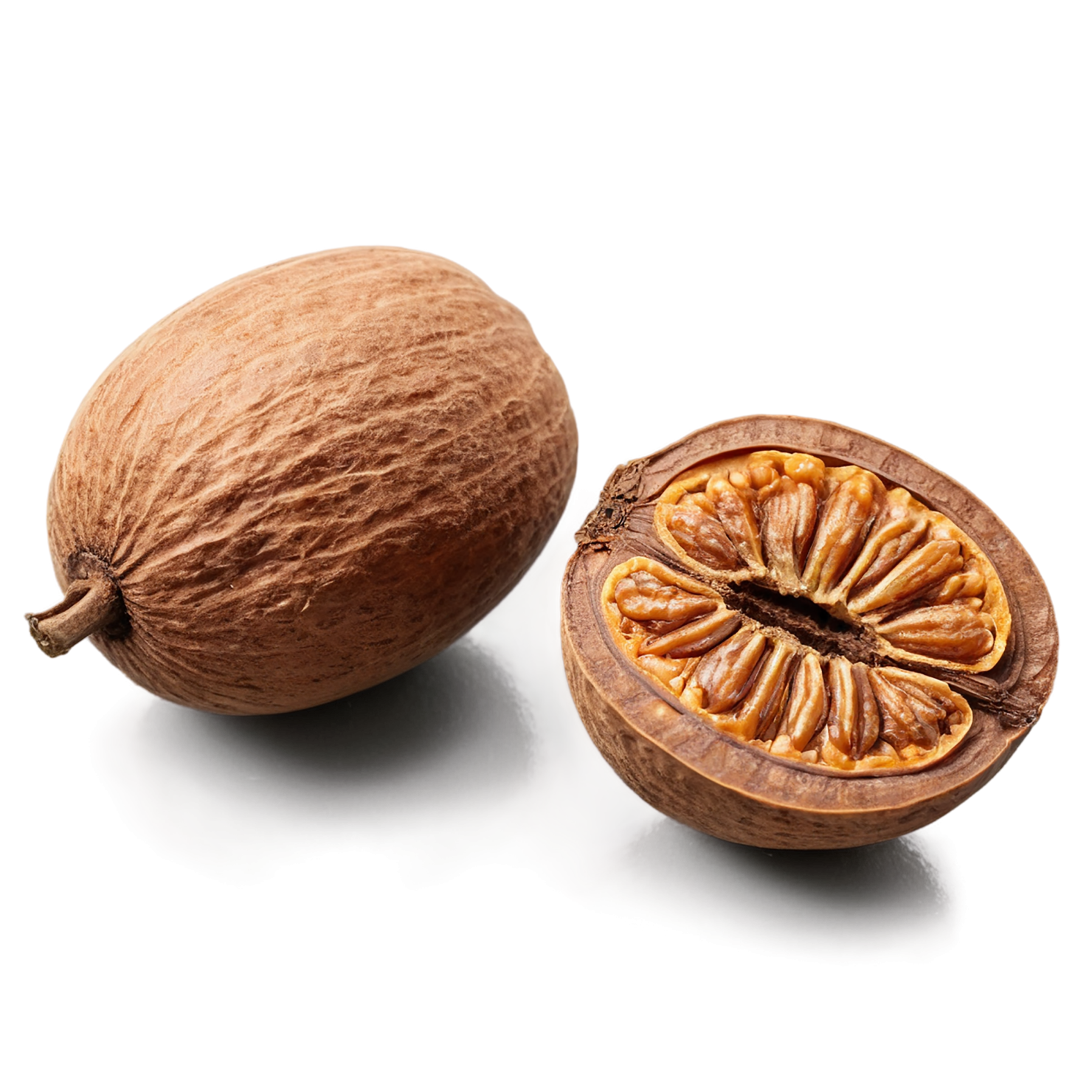 Nutmeg spices isolated on transparent background #9873