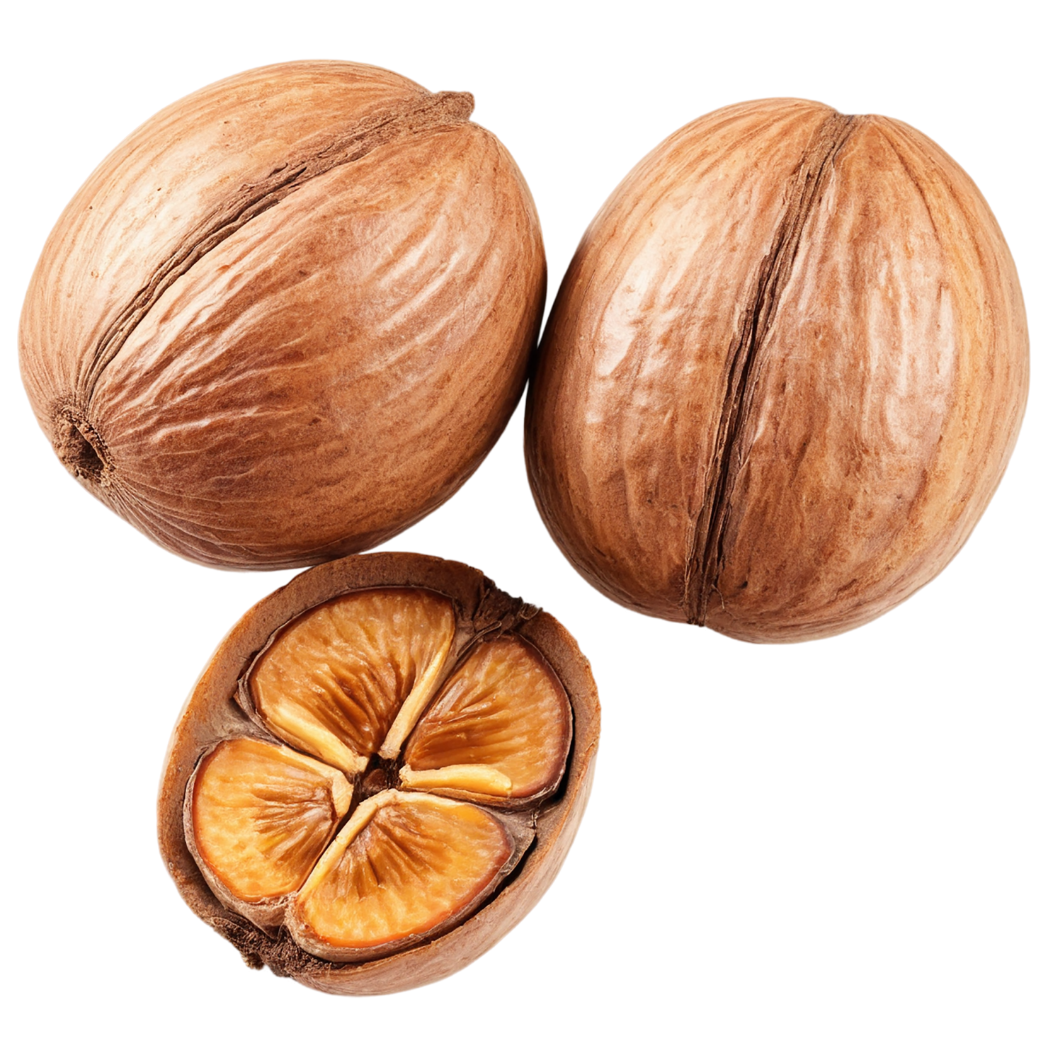 Nutmeg spices isolated on transparent background #9876