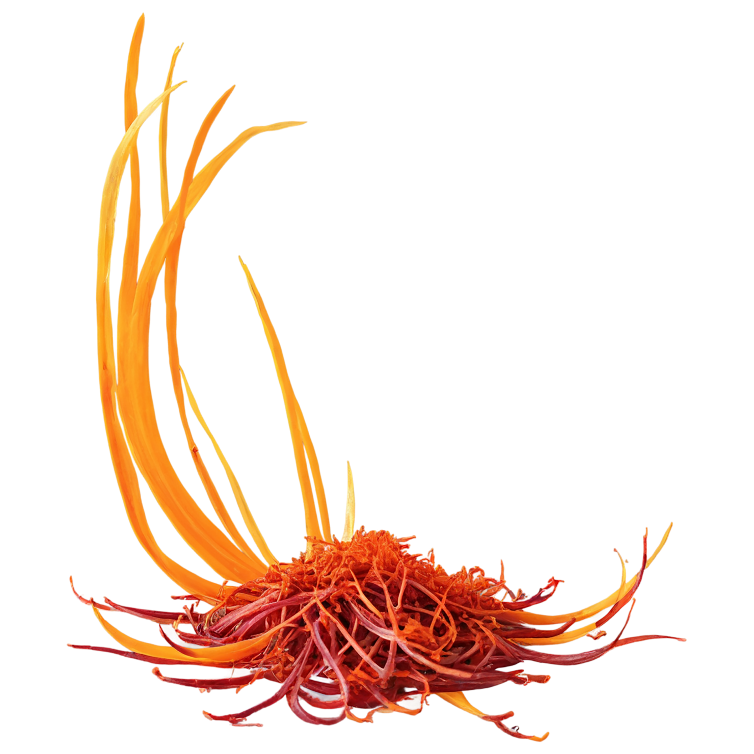 Saffron spices isolated on transparent background #9925
