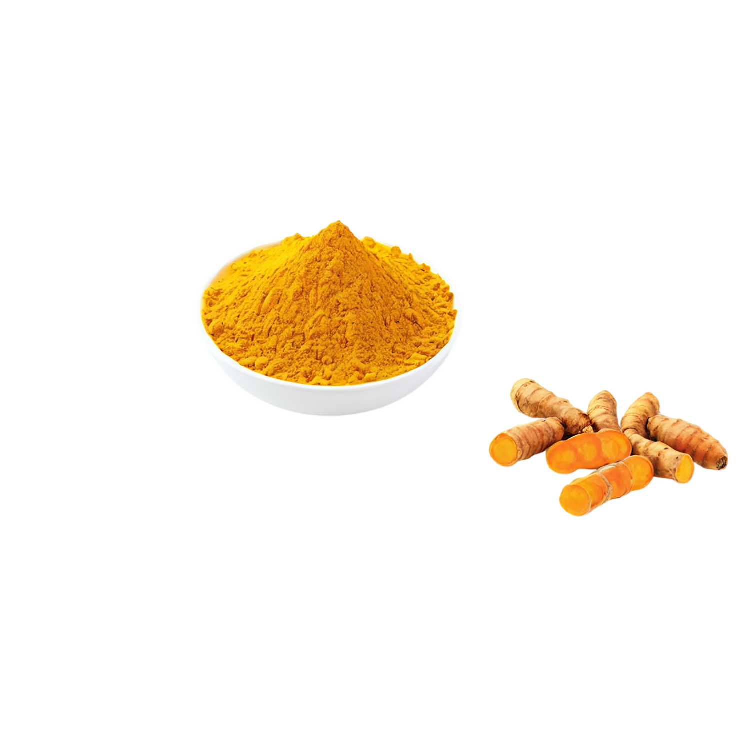 Turmeric spices isolated on transparent background #9964