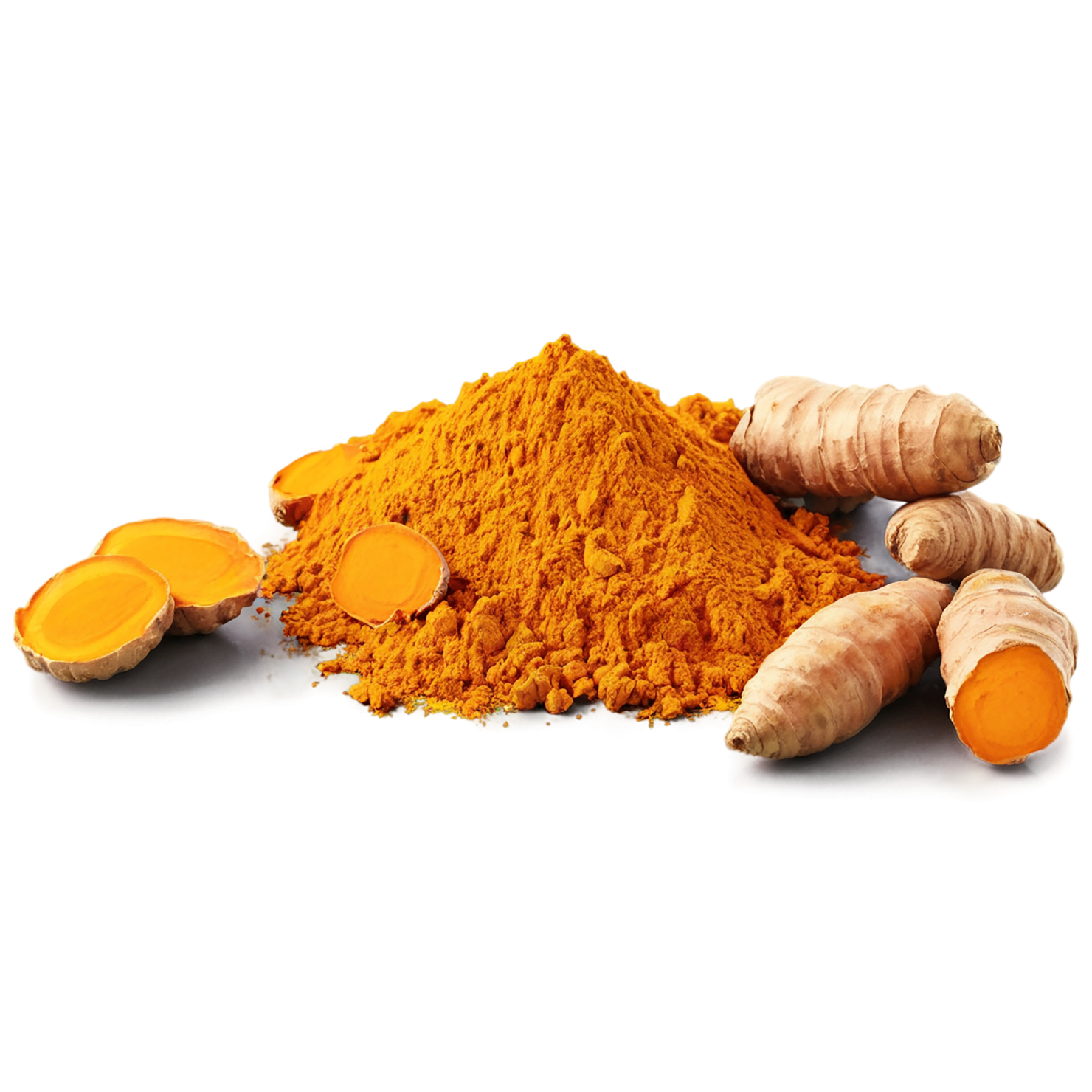 Turmeric spices isolated on transparent background #9970