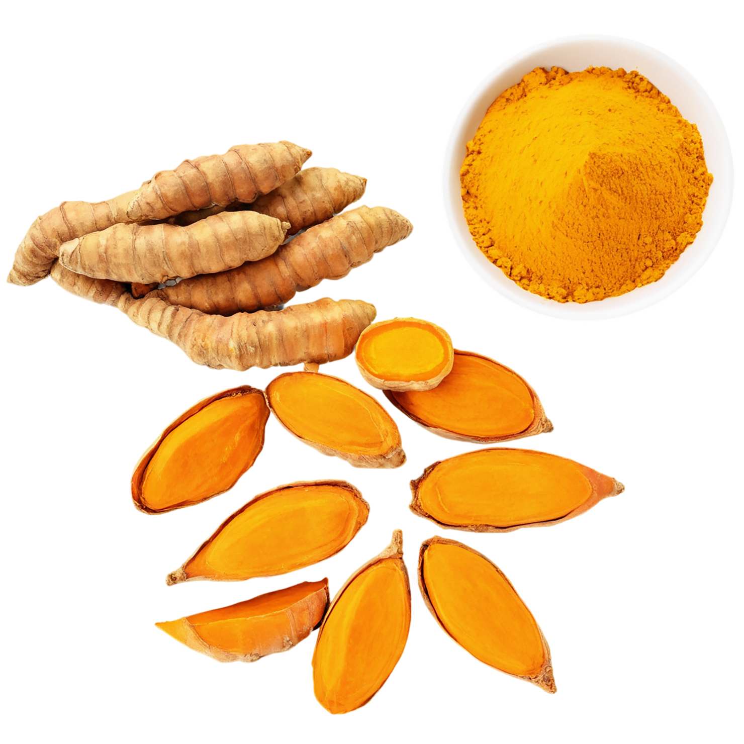 Turmeric spices isolated on transparent background #9978