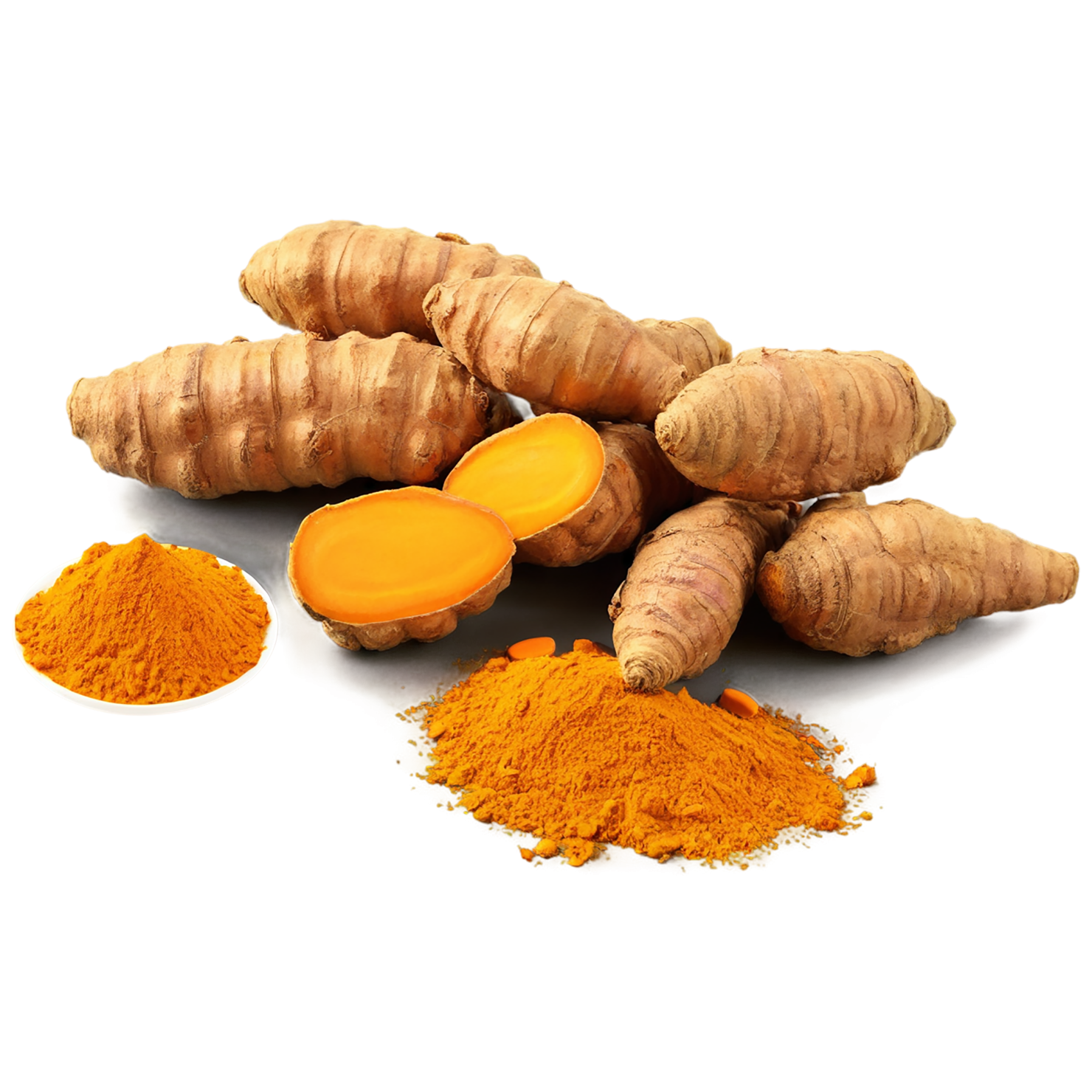 Turmeric spices isolated on transparent background #9986