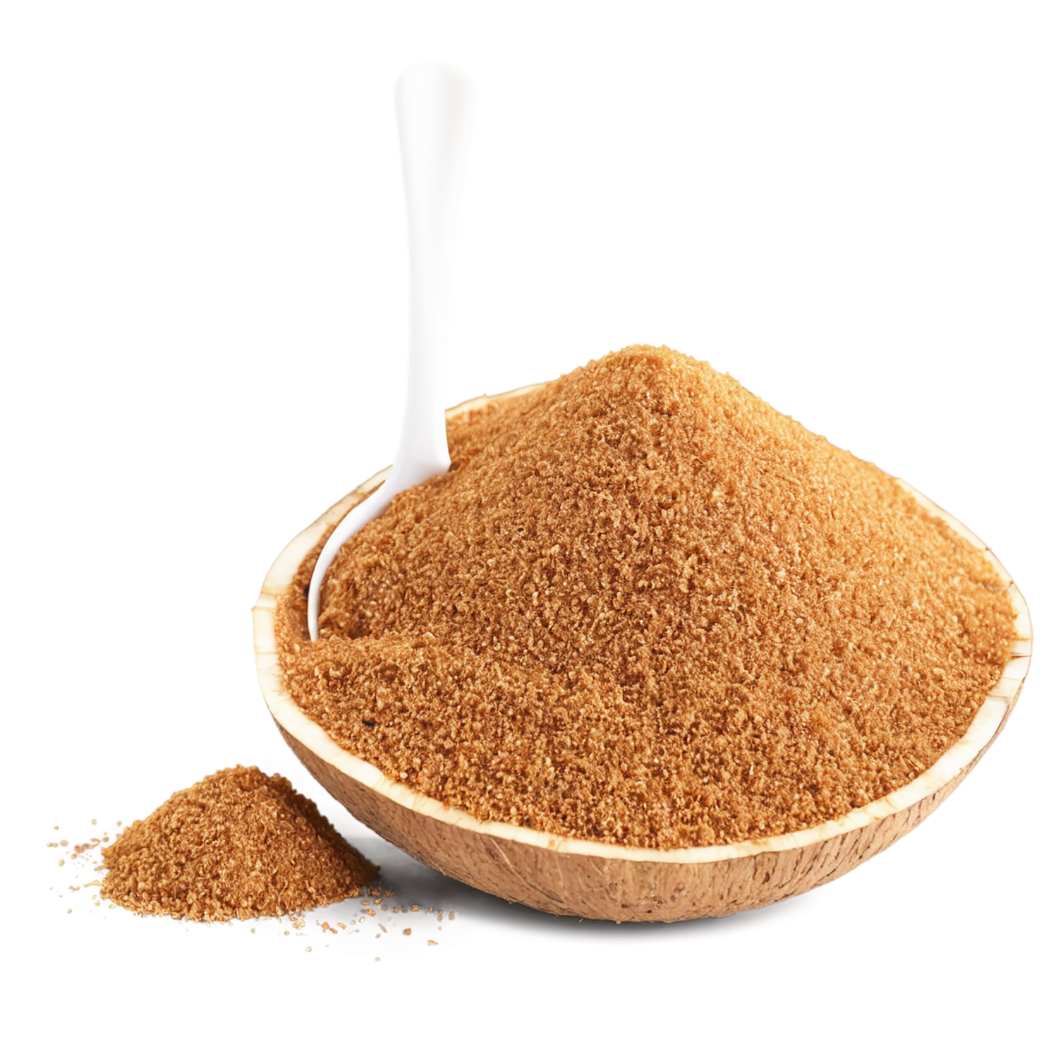 Coconut sugar sweeteners isolated on transparent background #10092