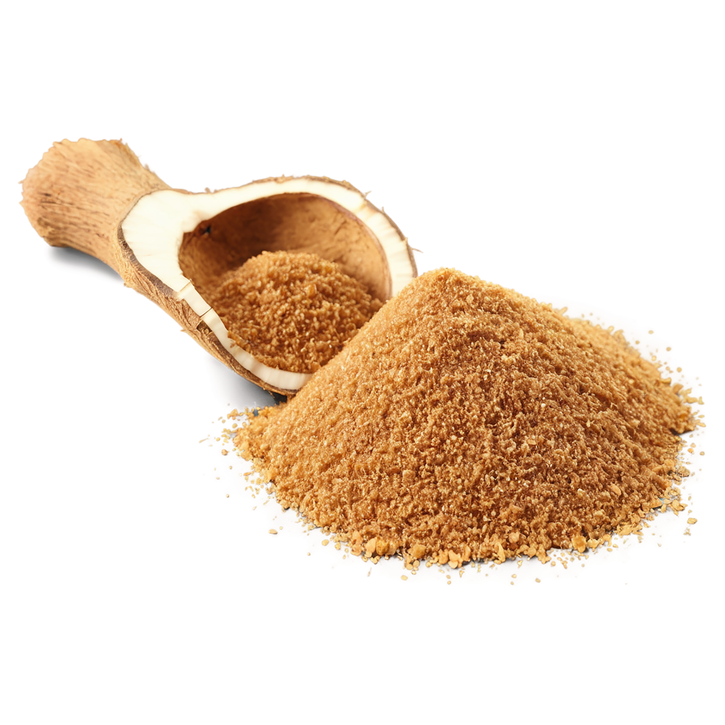 Coconut sugar sweeteners isolated on transparent background #10098