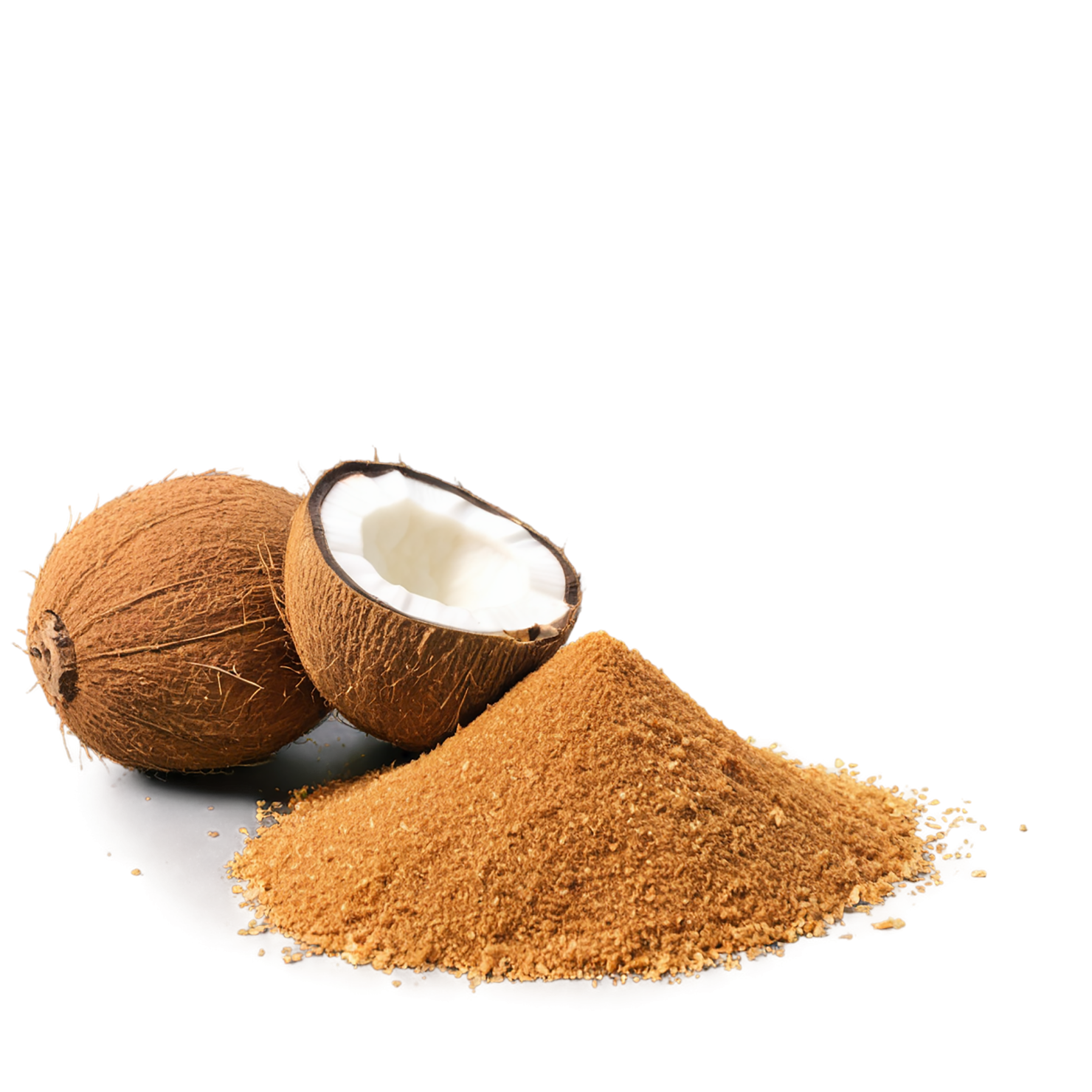 Coconut sugar sweeteners isolated on transparent background #10100
