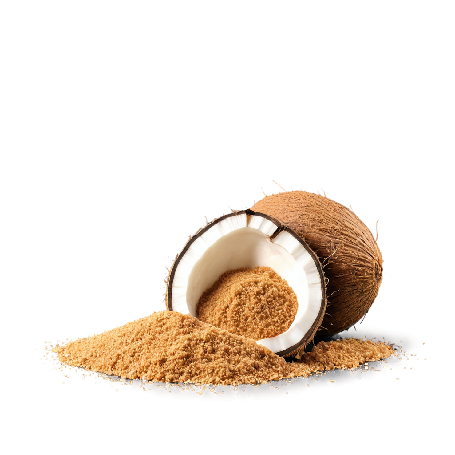Coconut sugar sweeteners isolated on transparent background #10103
