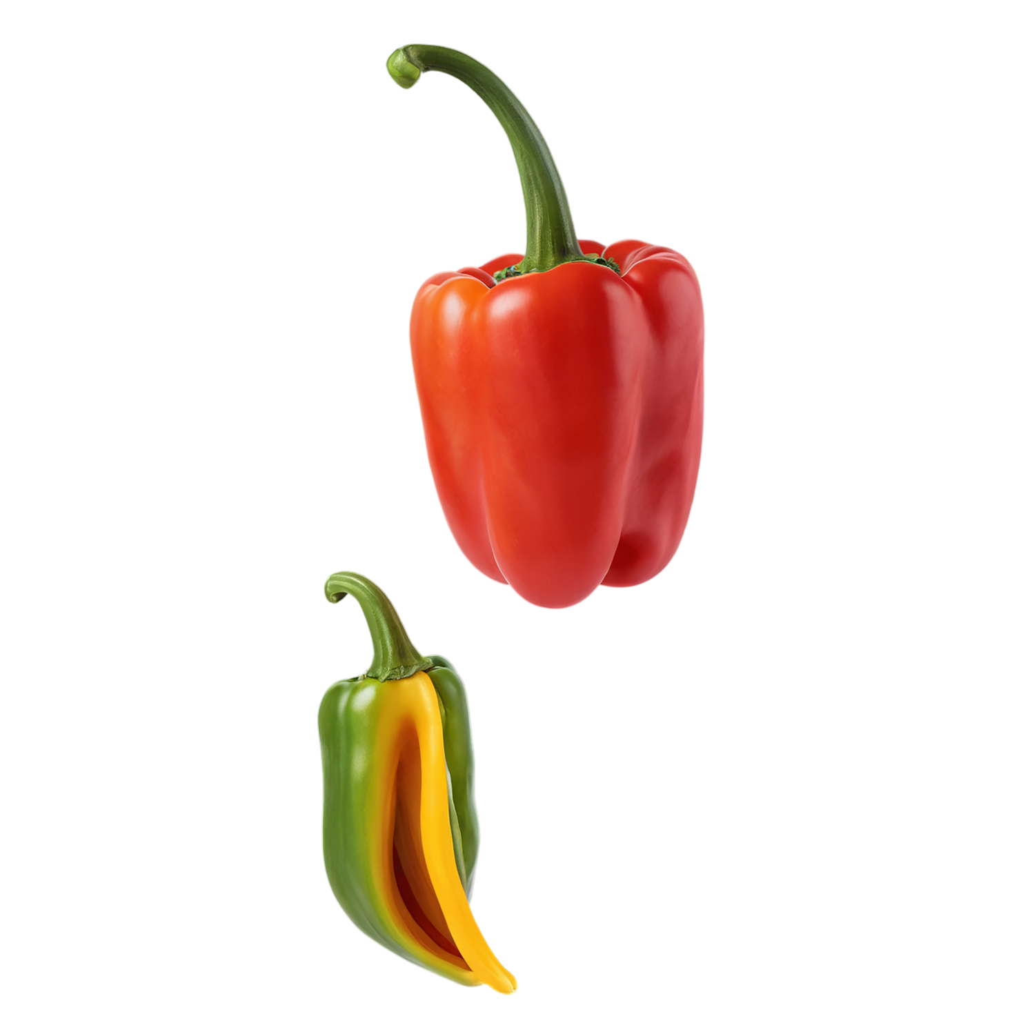 Bell pepper vegetables isolated on transparent background #10578