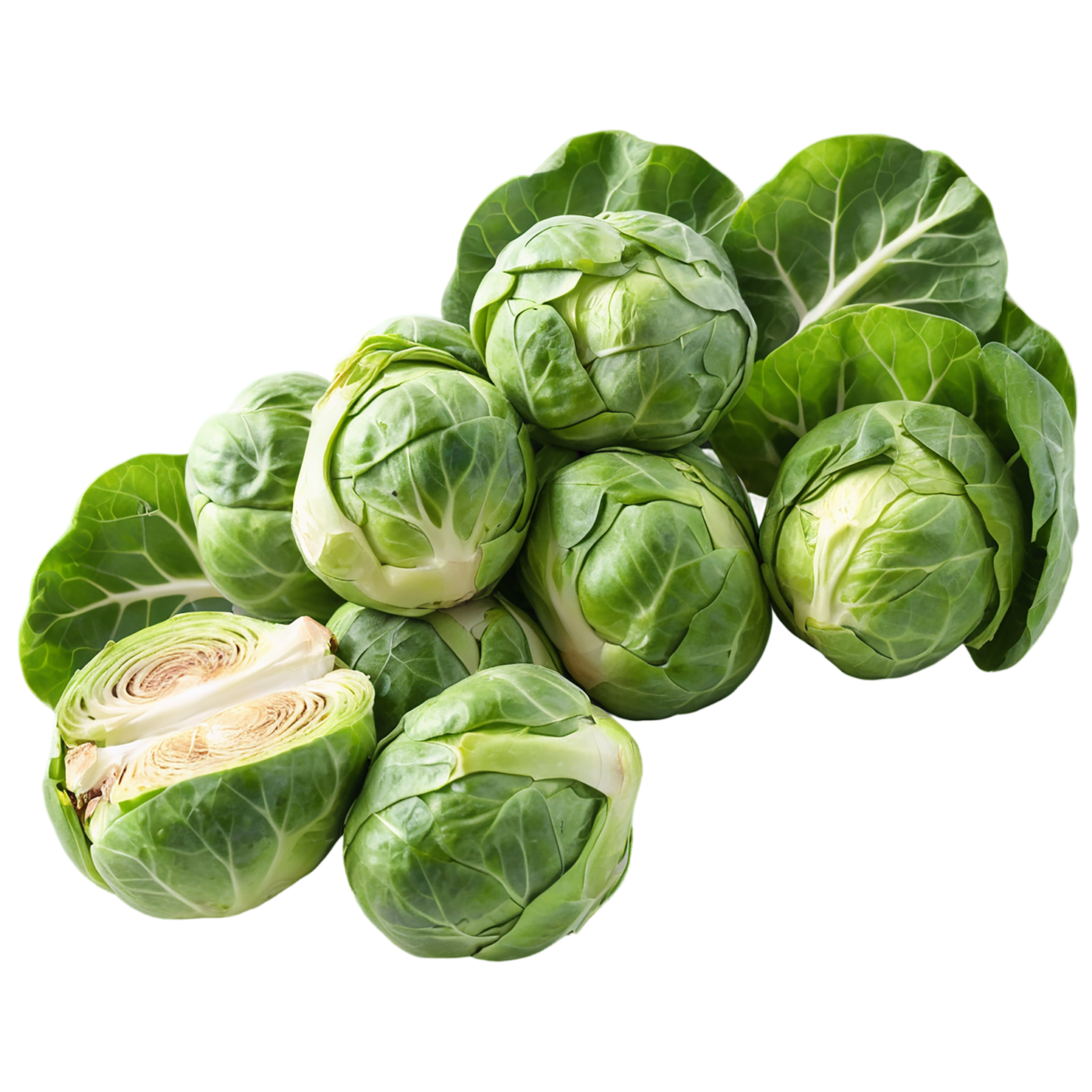 Brussels sprouts vegetables isolated on transparent background #10794