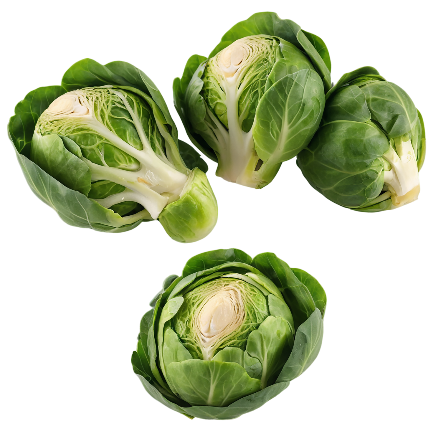 Brussels sprouts vegetables isolated on transparent background #10824