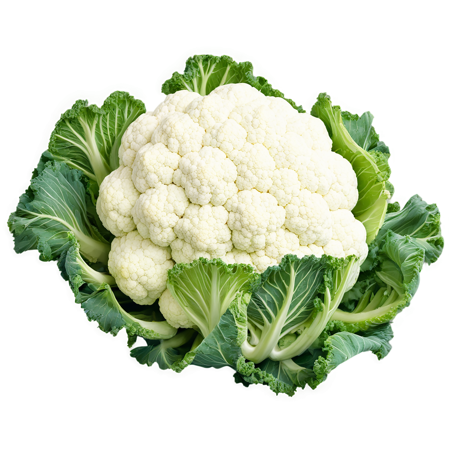 Cauliflower vegetables isolated on transparent background #10990
