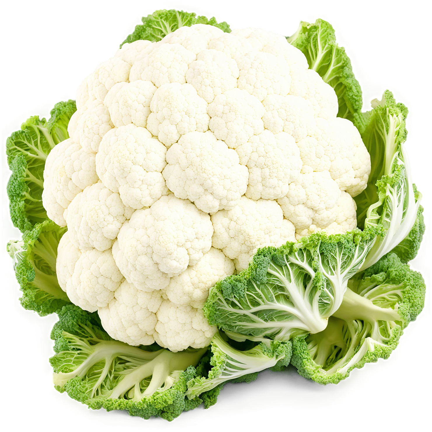 Cauliflower vegetables isolated on transparent background #11040