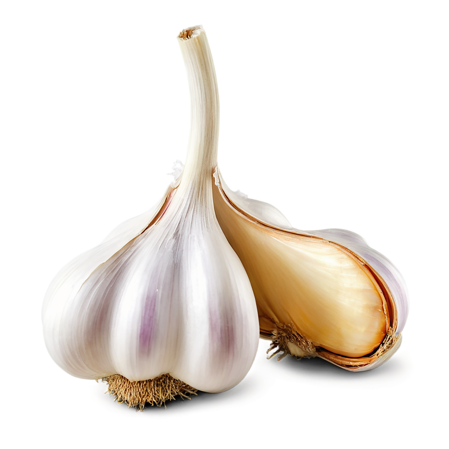 Garlic vegetables isolated on transparent background #11360