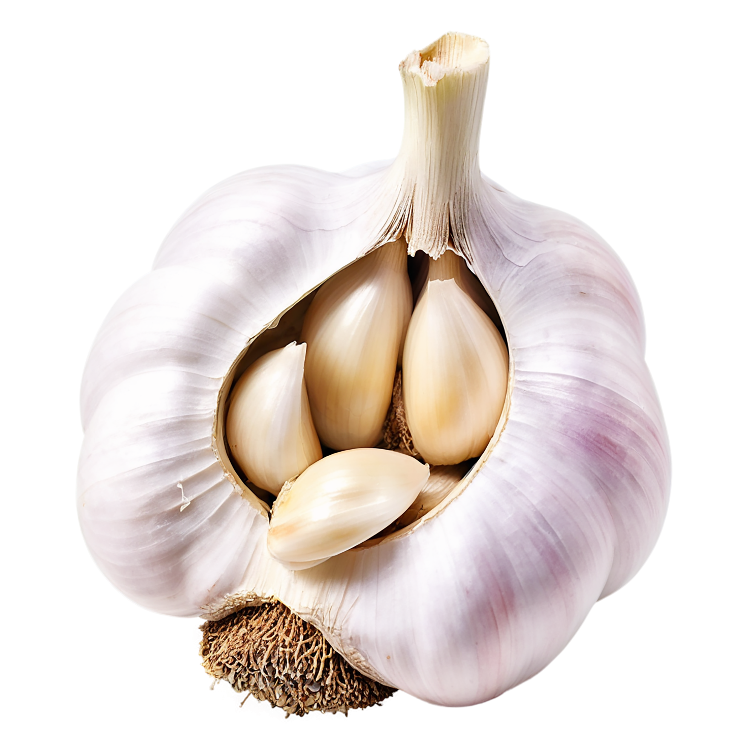 Garlic vegetables isolated on transparent background #11374