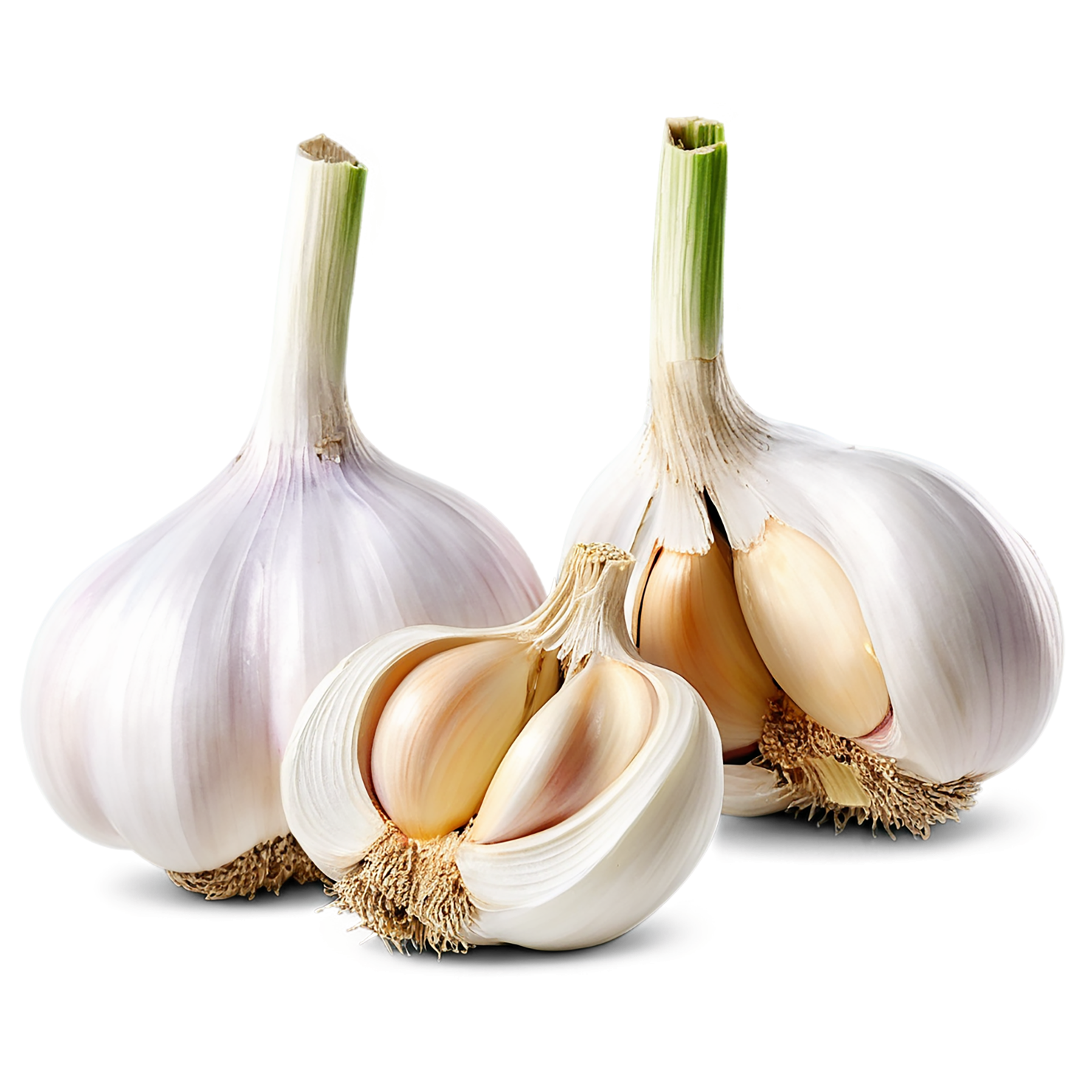 Garlic vegetables isolated on transparent background #11377
