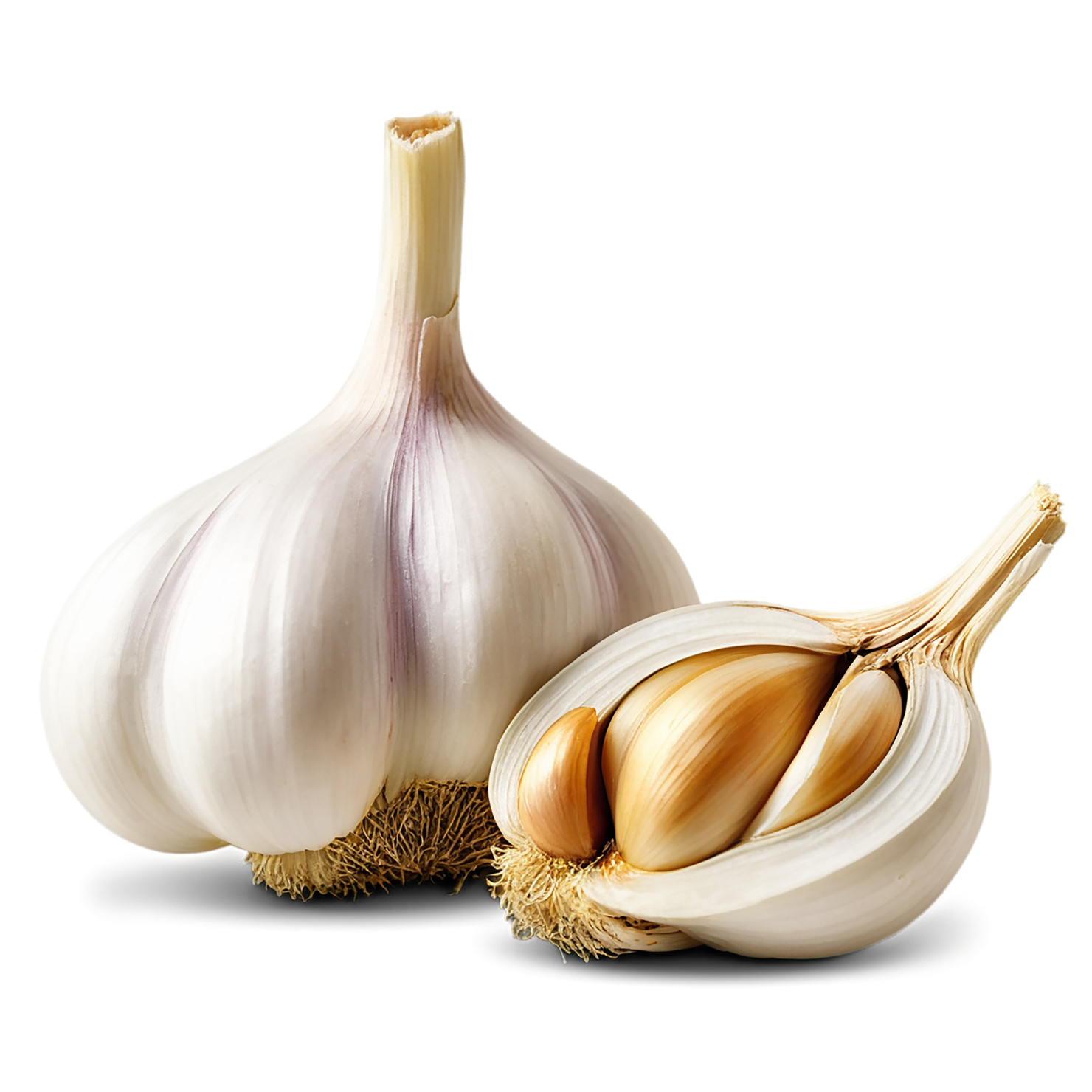 Garlic vegetables isolated on transparent background #11381