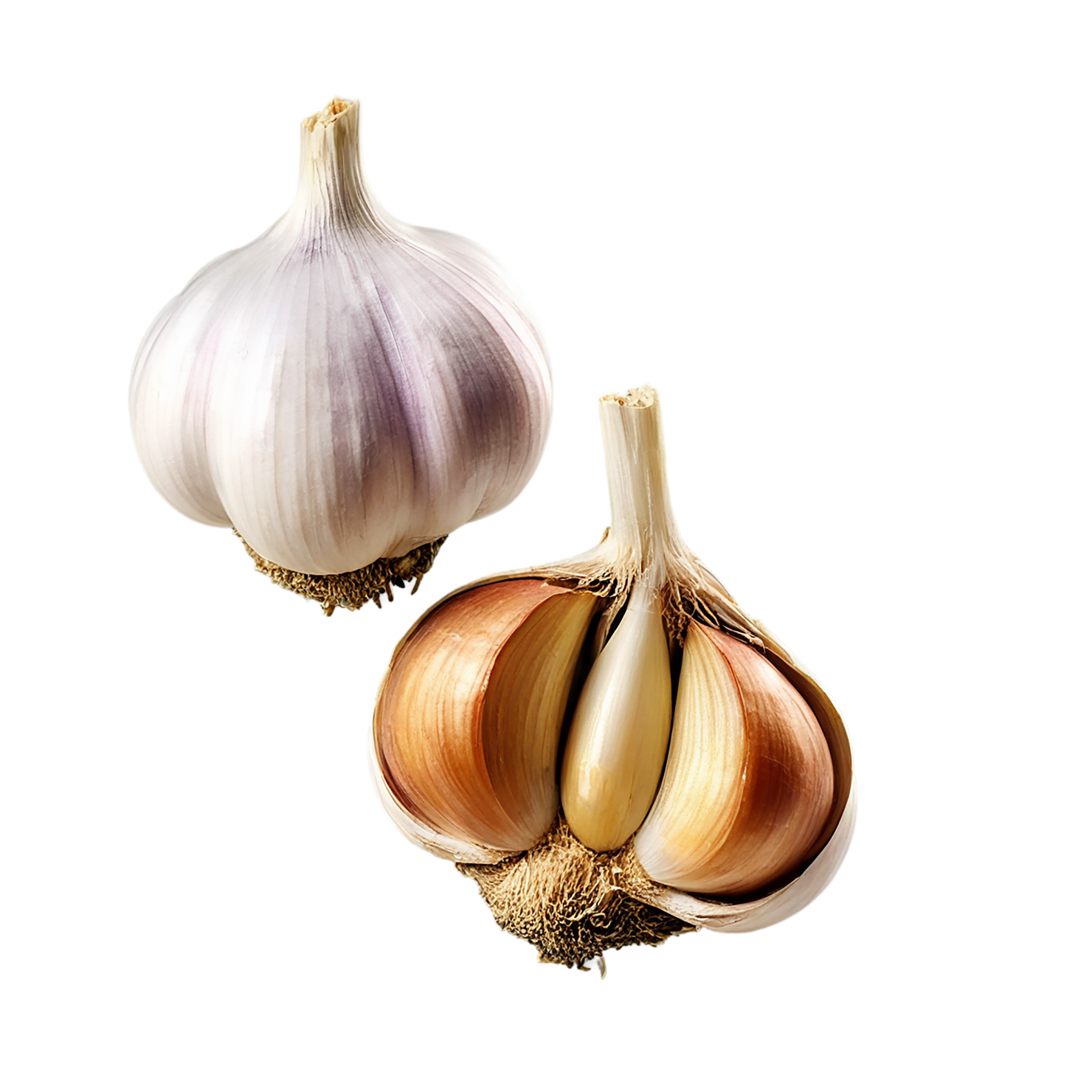 Garlic vegetables isolated on transparent background #11385