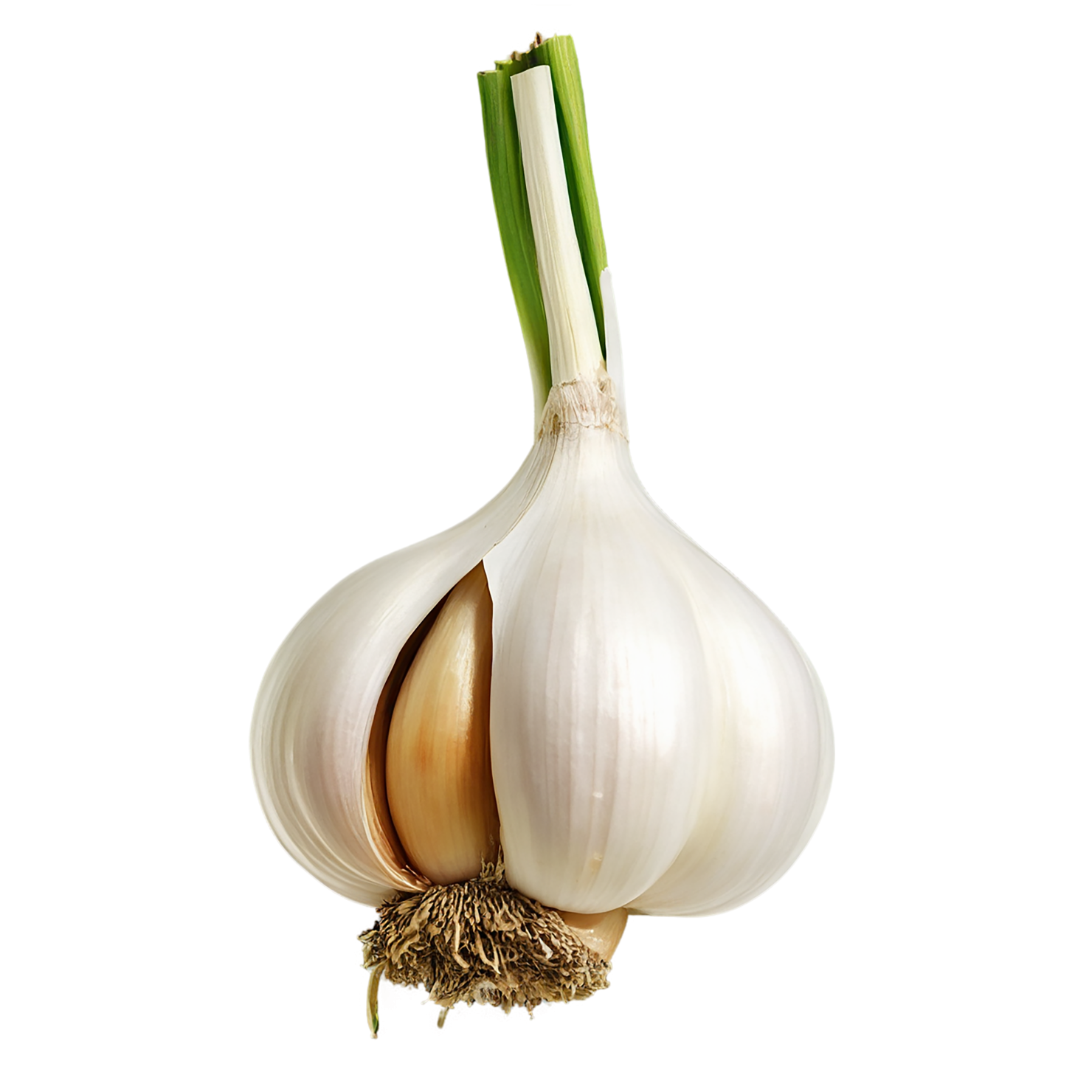 Garlic vegetables isolated on transparent background #11386
