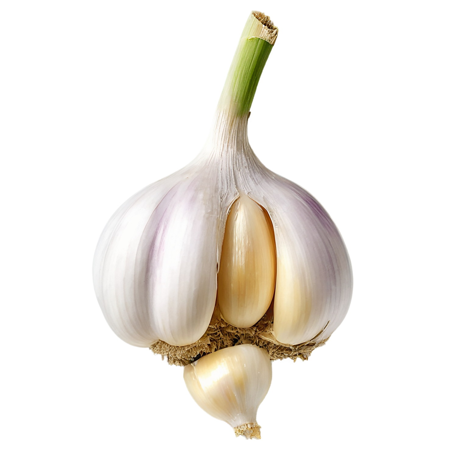 Garlic vegetables isolated on transparent background #11401