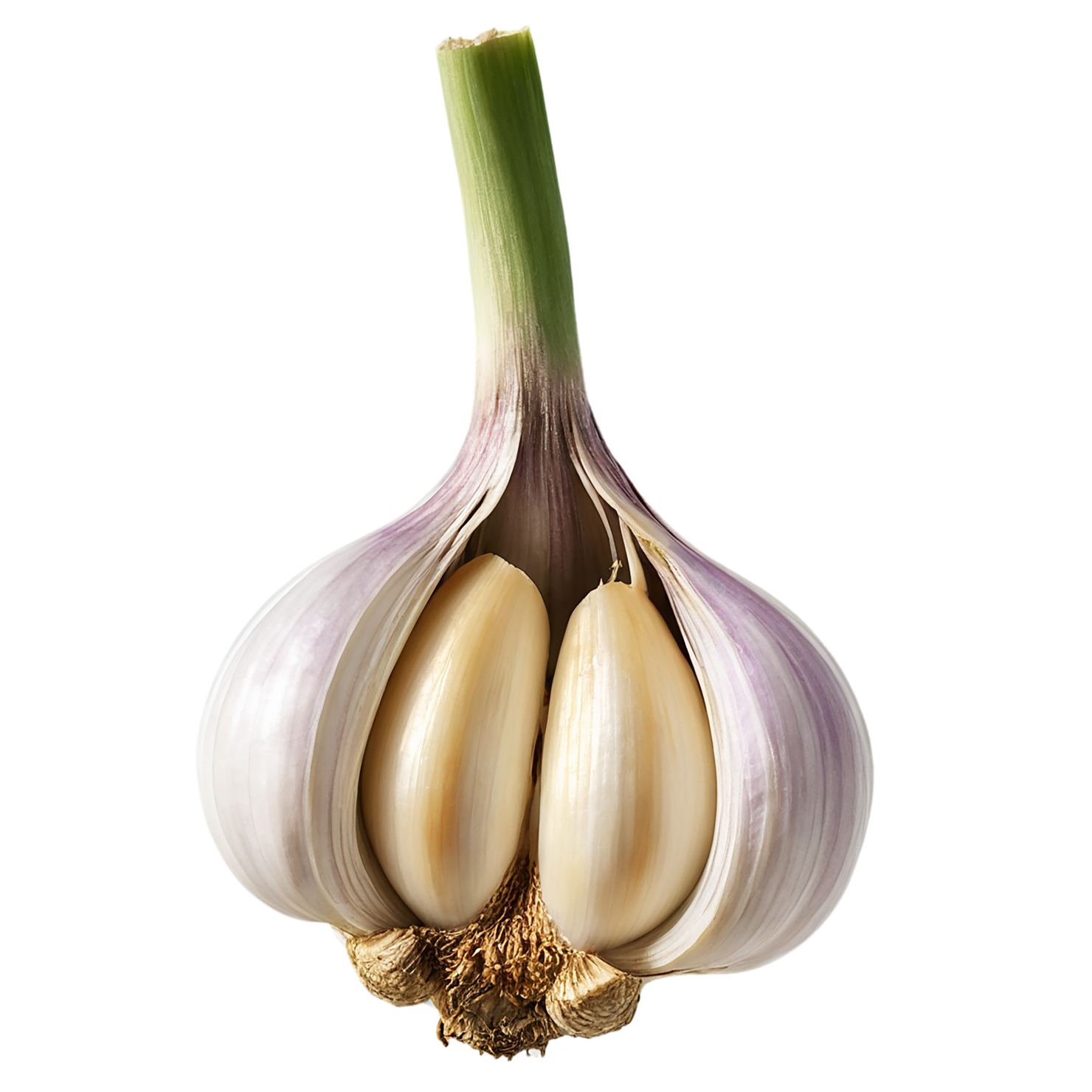 Garlic vegetables isolated on transparent background #11407