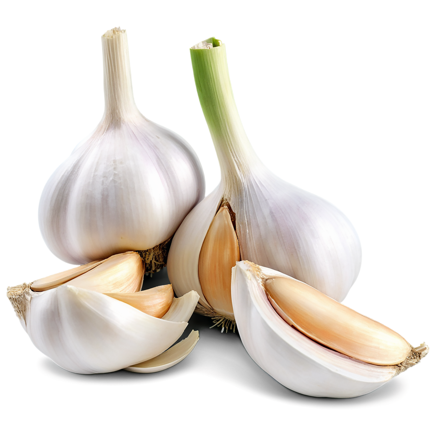 Garlic vegetables isolated on transparent background #11410