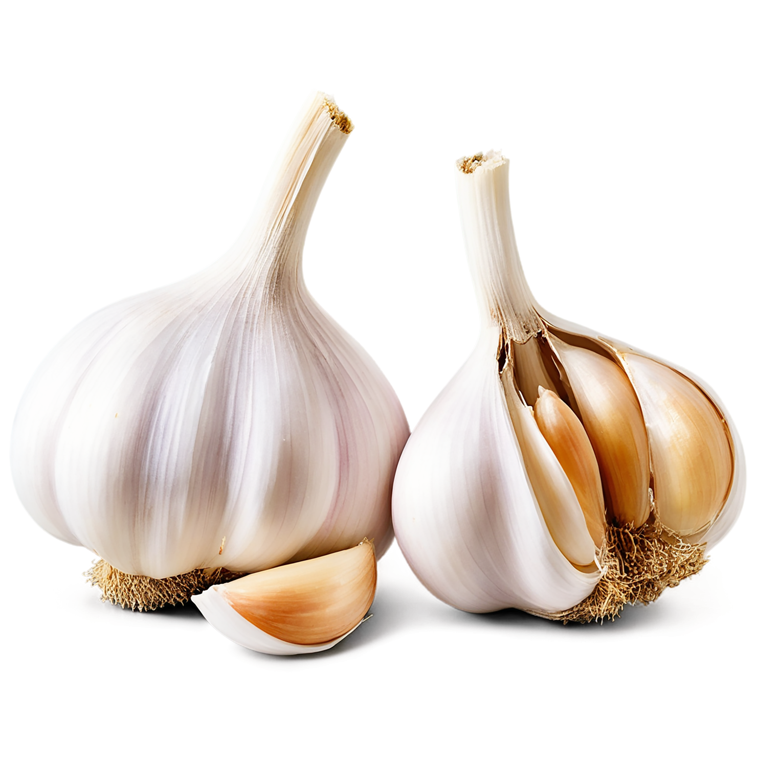 Garlic vegetables isolated on transparent background #11422