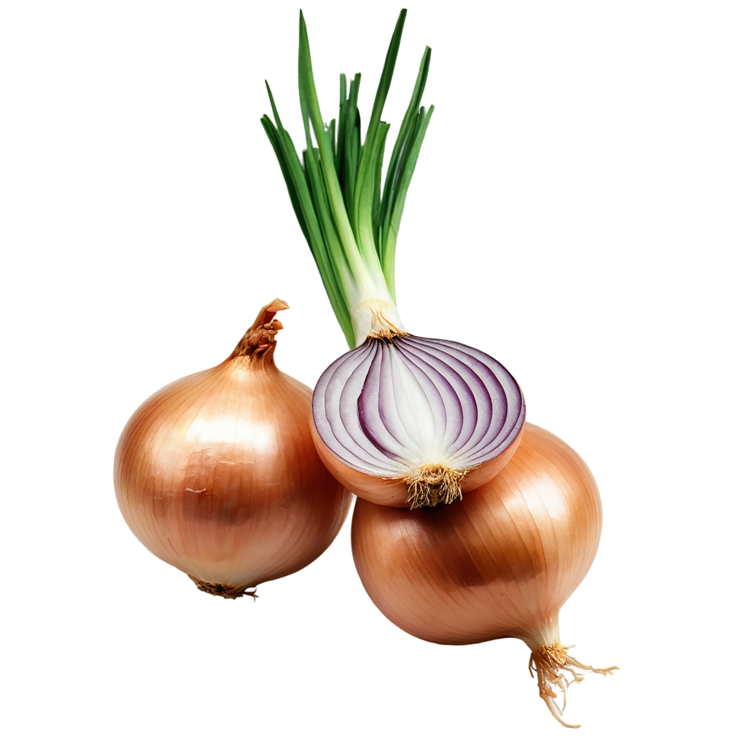 Onion vegetables isolated on transparent background #11744