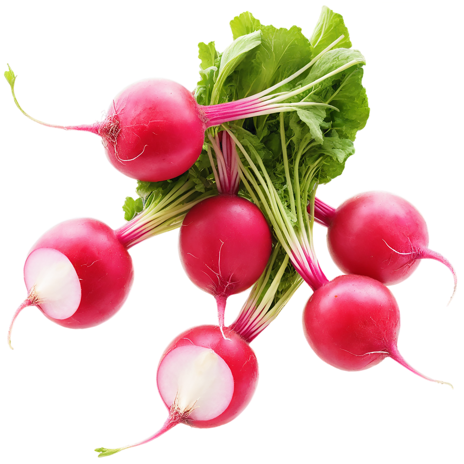 Radish vegetables isolated on transparent background #12044