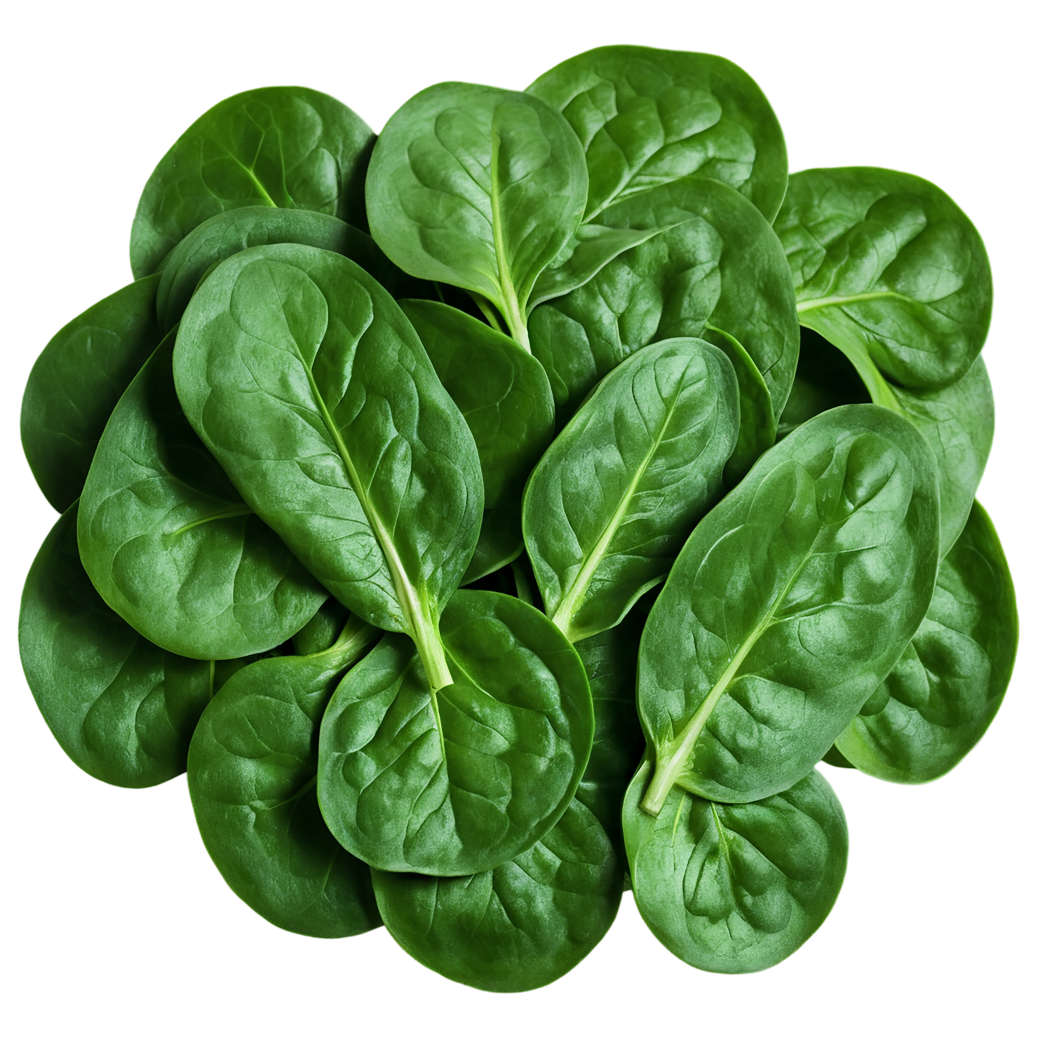 Spinach vegetables isolated on transparent background #12076