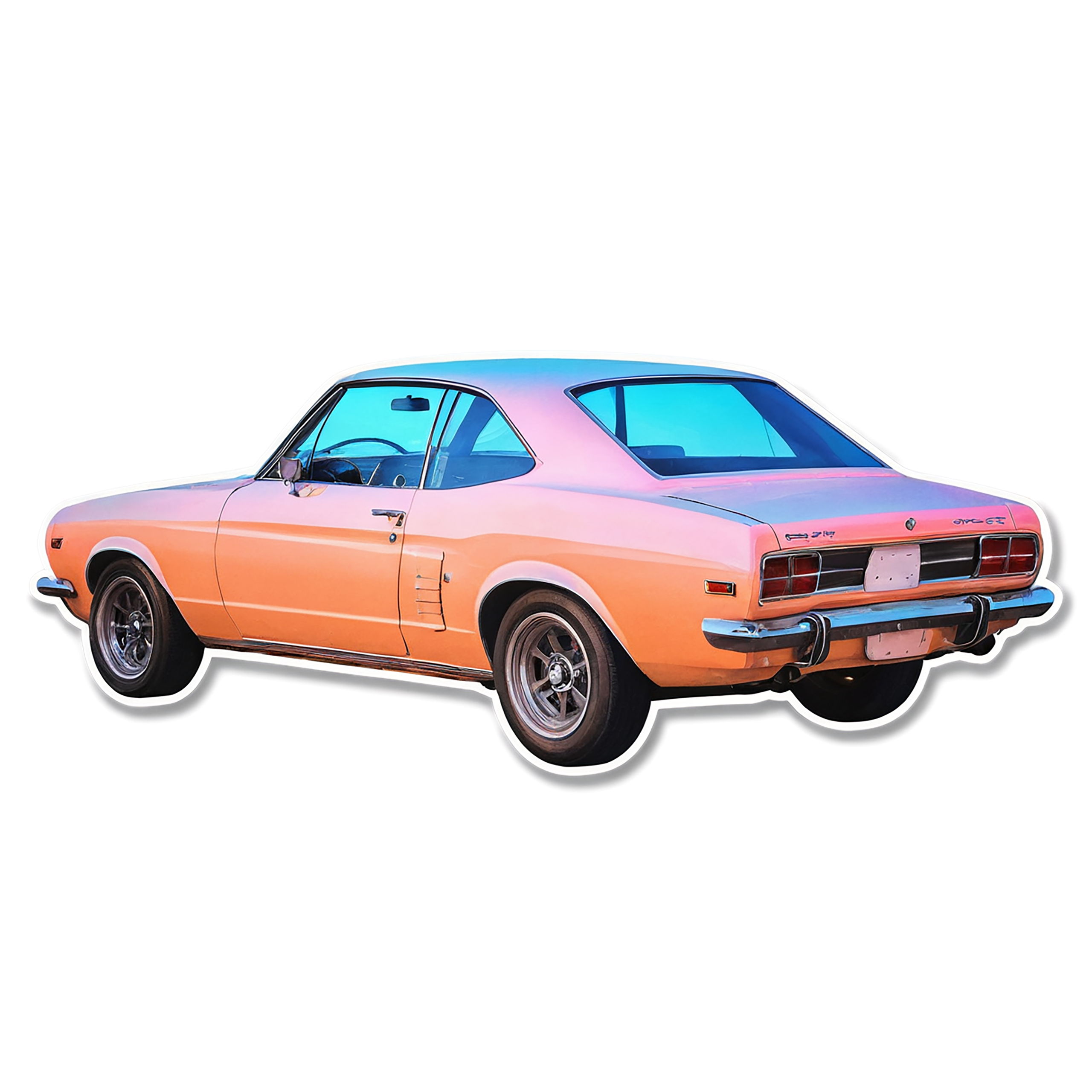 Car watercolor sticker isolated on transparent background #14010