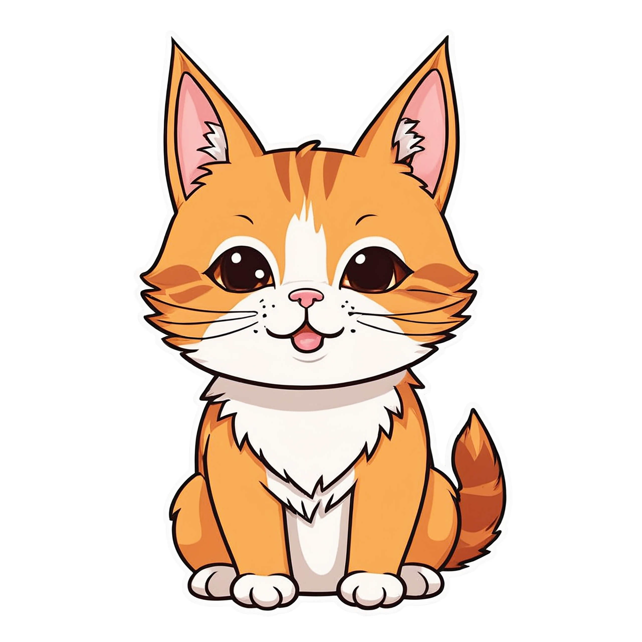 Cat Cute sticker isolated on transparent background #14521