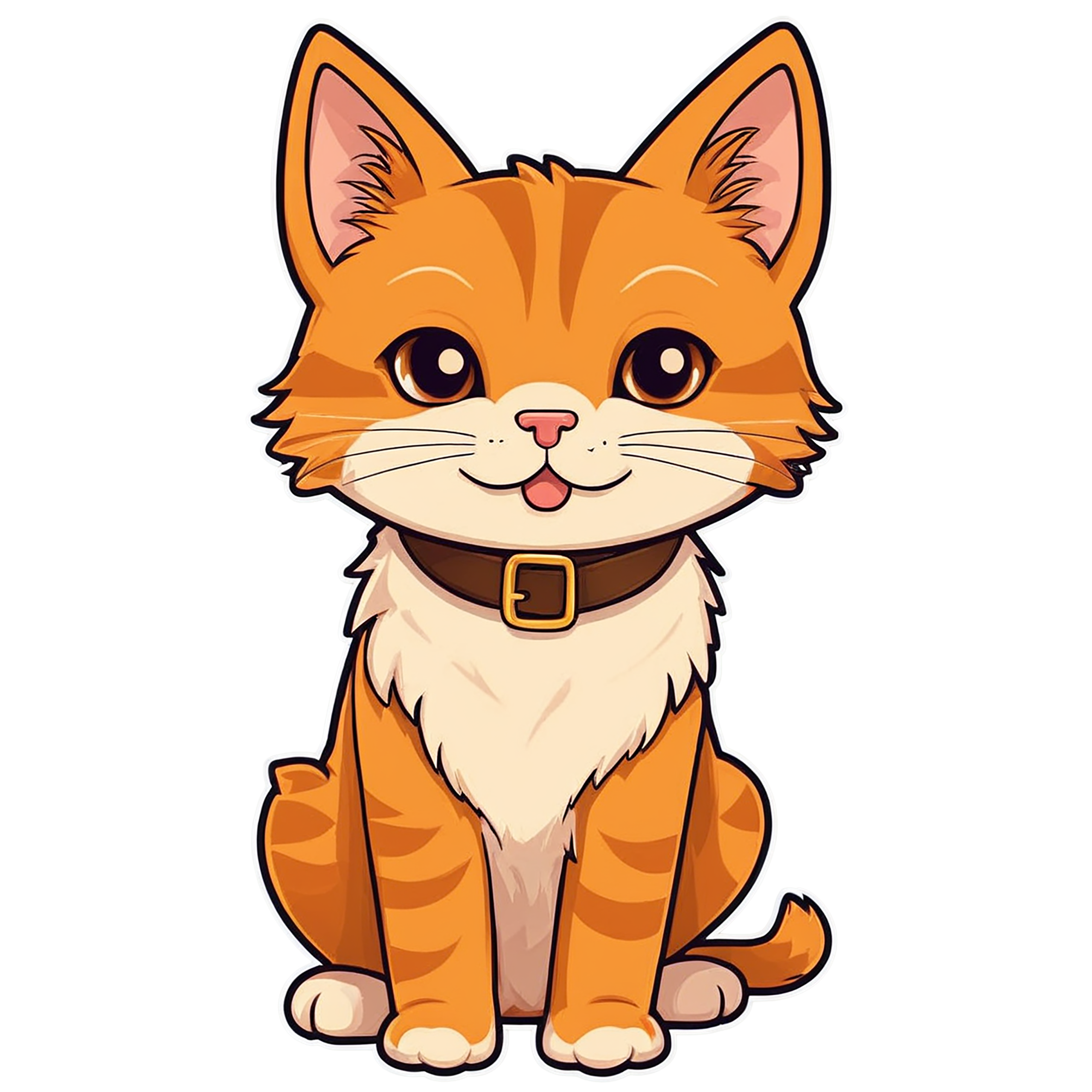 Cat Cute sticker isolated on transparent background #14522