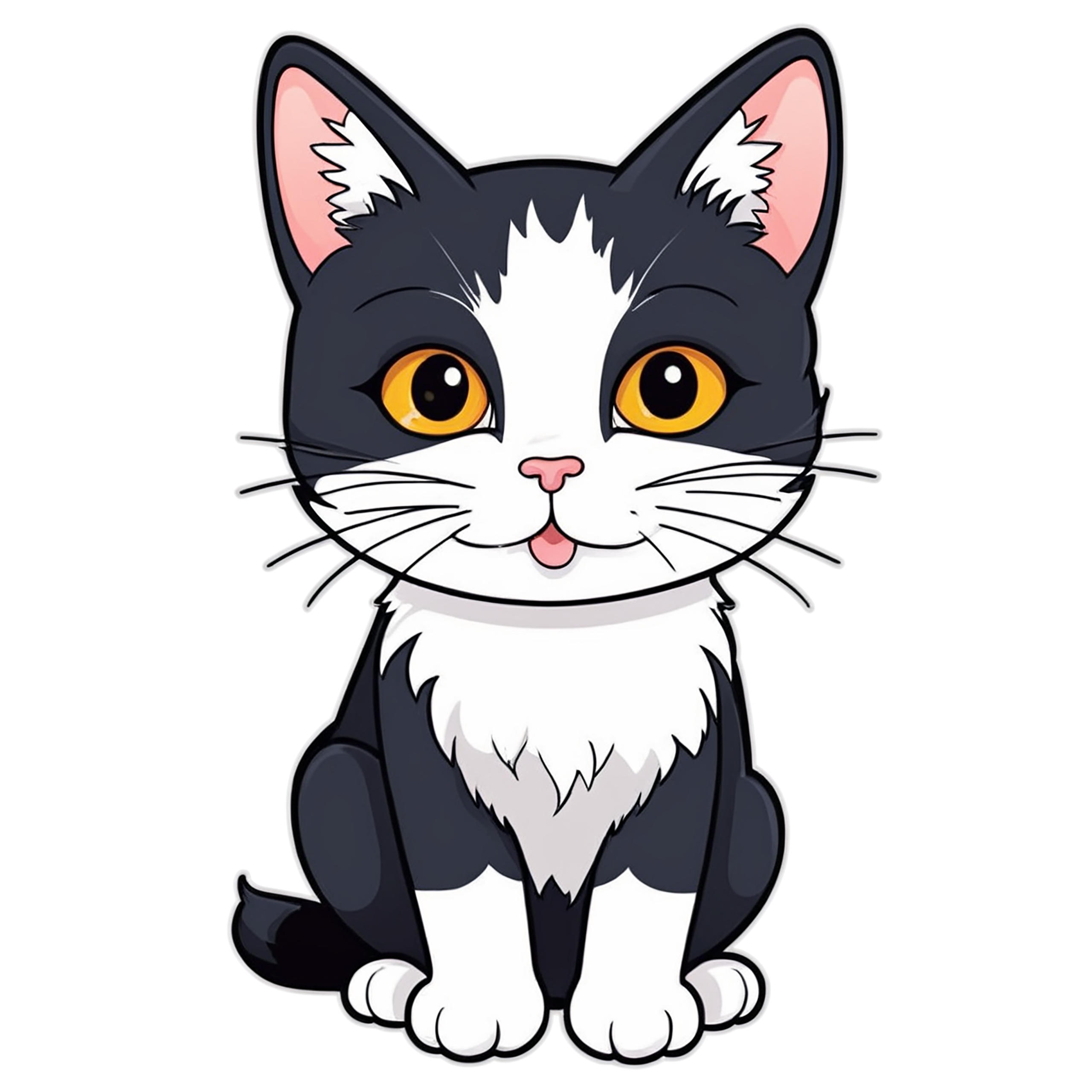 Cat Cute sticker isolated on transparent background #14523