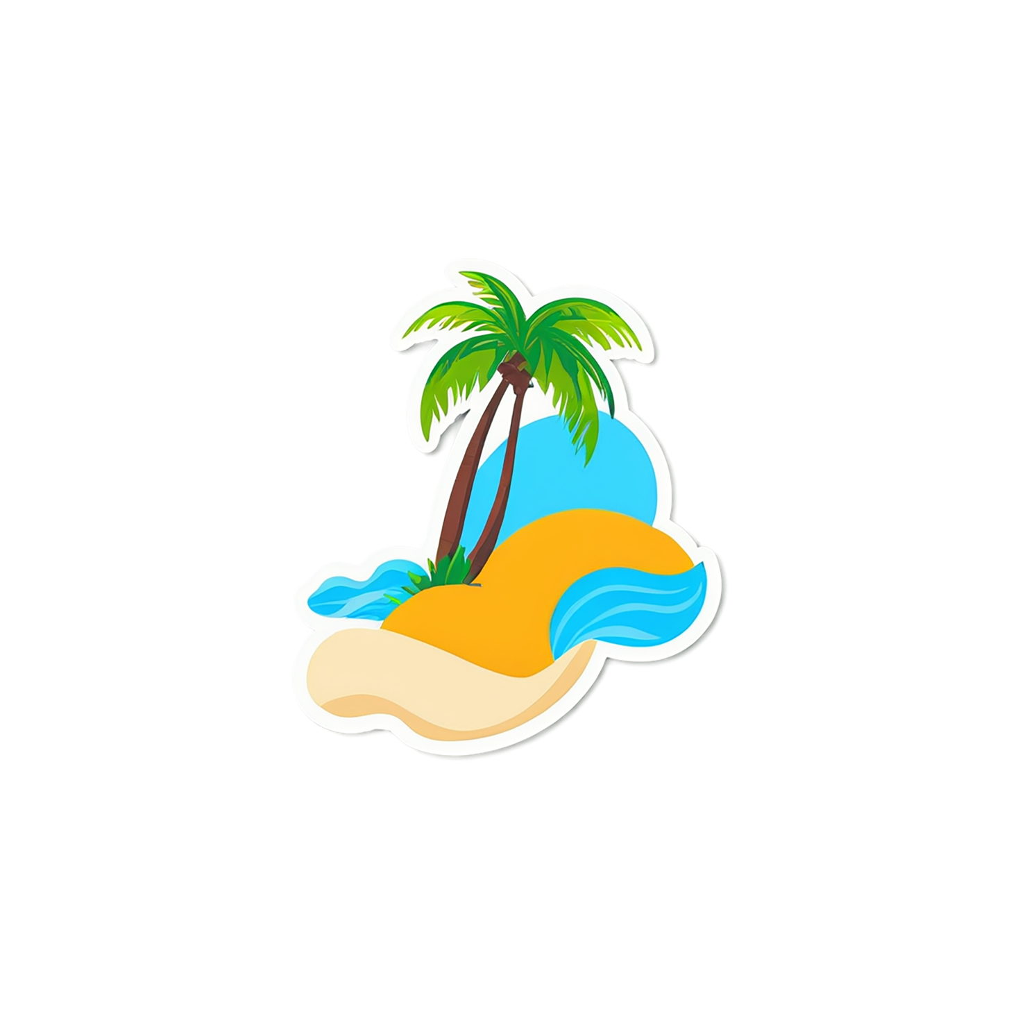 Beach cute sticker isolated on transparent background #12462