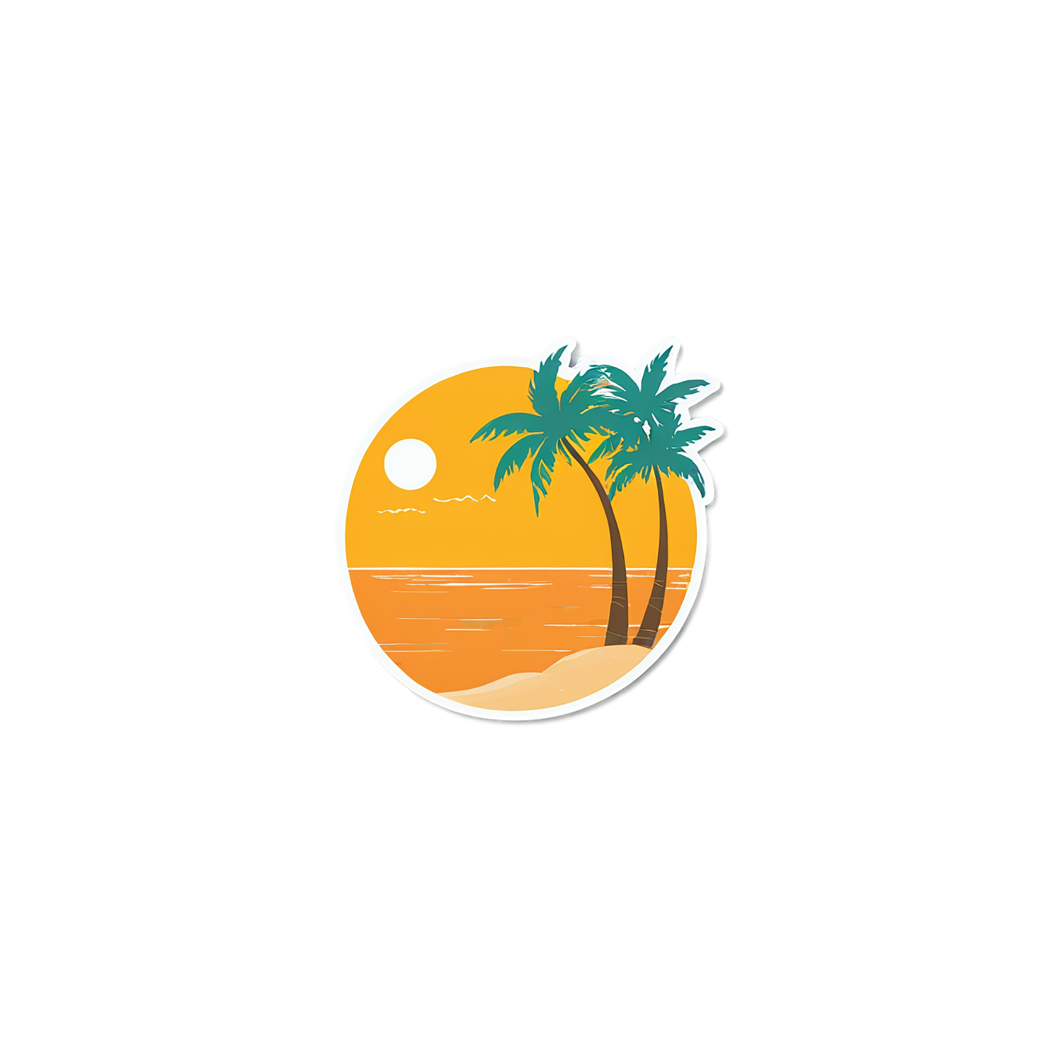 Beach cute sticker isolated on transparent background #12507