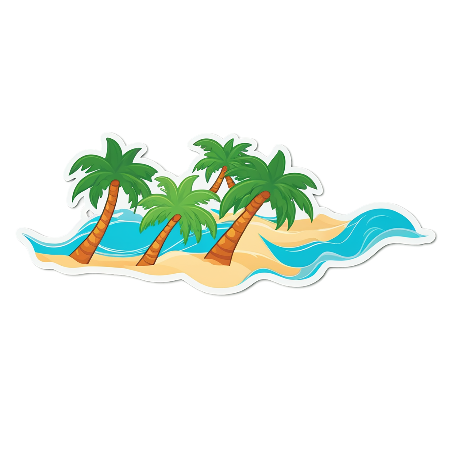 Beach cute sticker isolated on transparent background #12570