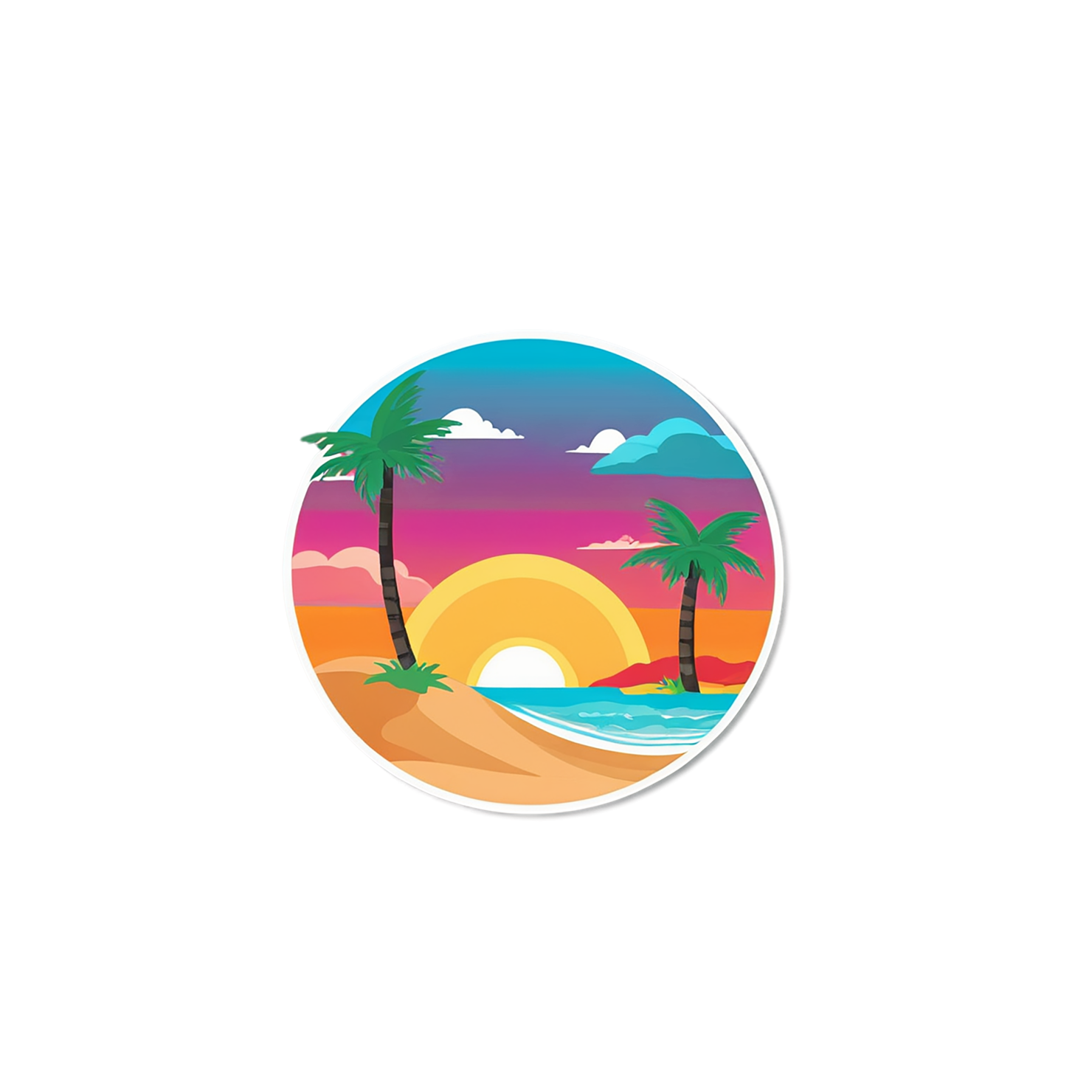 Beach cute sticker isolated on transparent background #12583