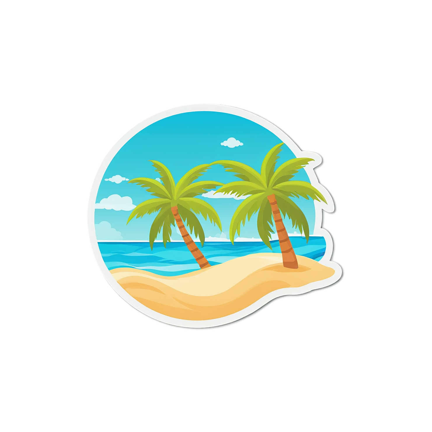 Beach cute sticker isolated on transparent background #12615