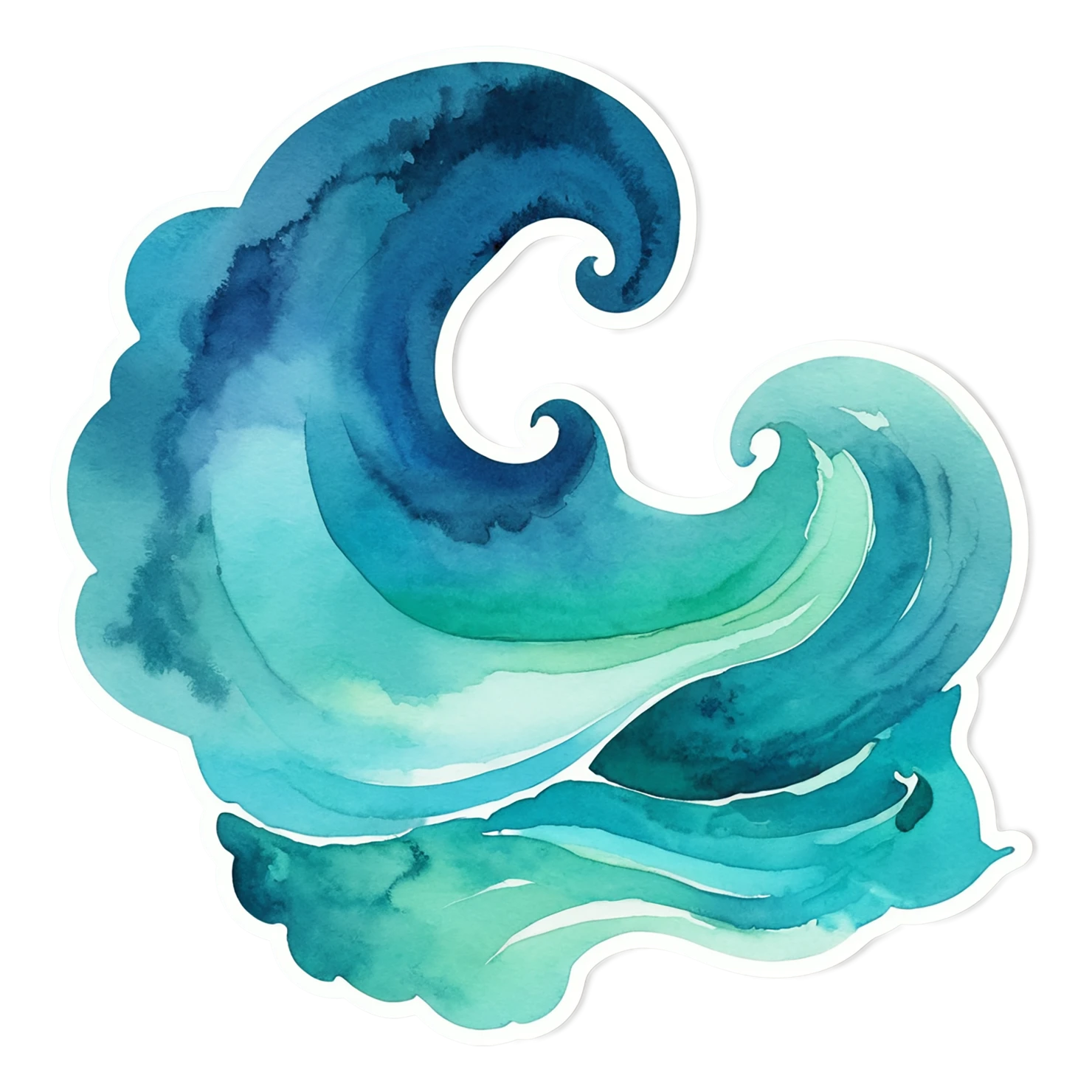 Beach Watercolor sticker isolated on transparent background #12672