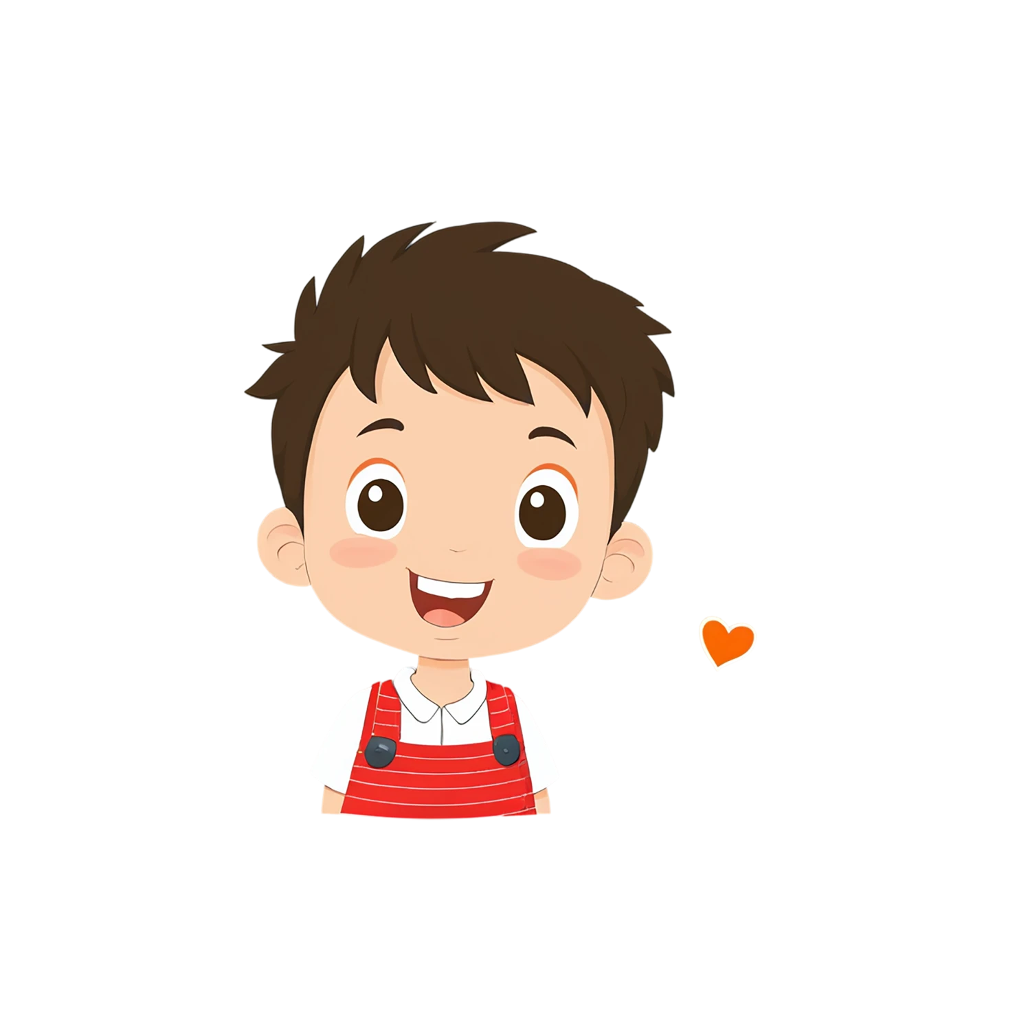 Boy cute sticker isolated on transparent background #13033